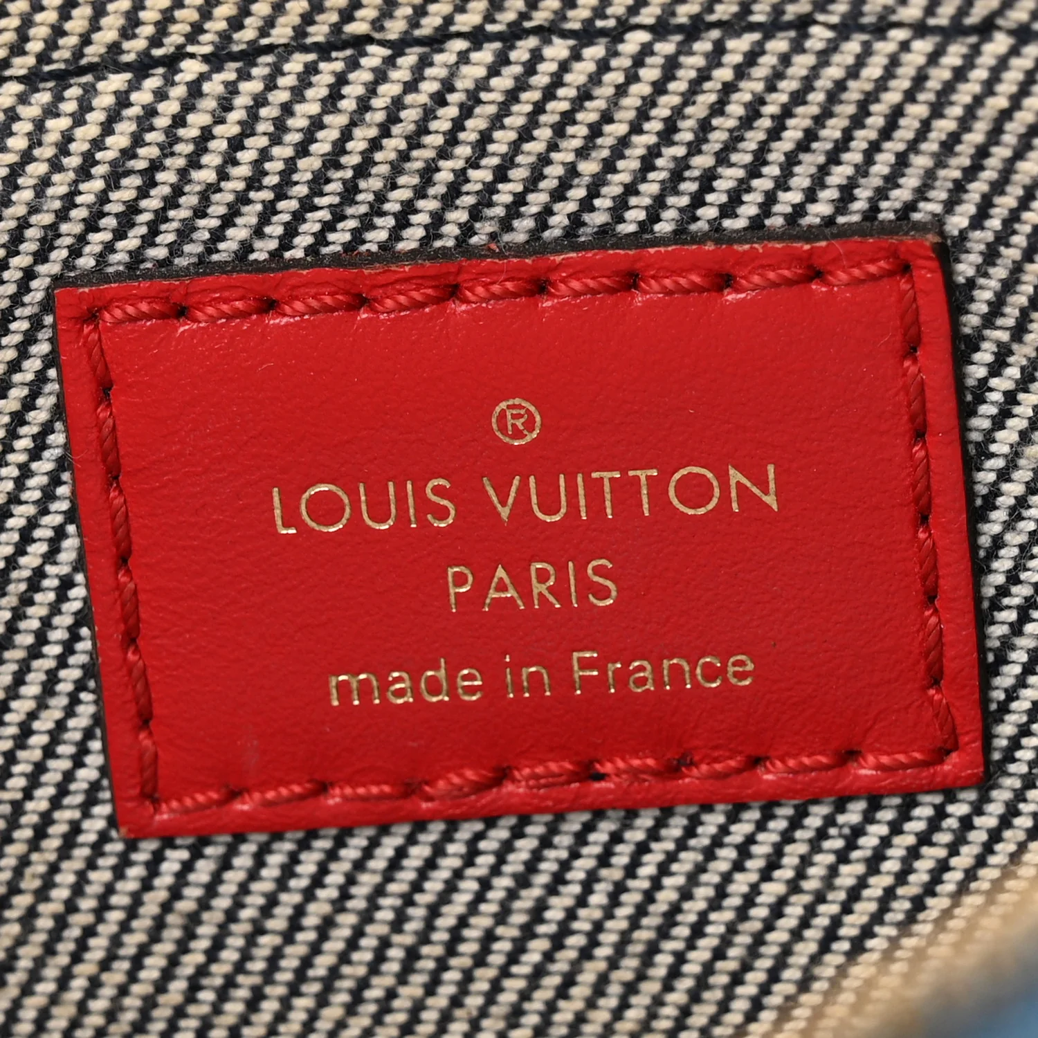 Denim Damier Monogram Patchwork Multi Pochette Accessories Blue Rouge - Image 7