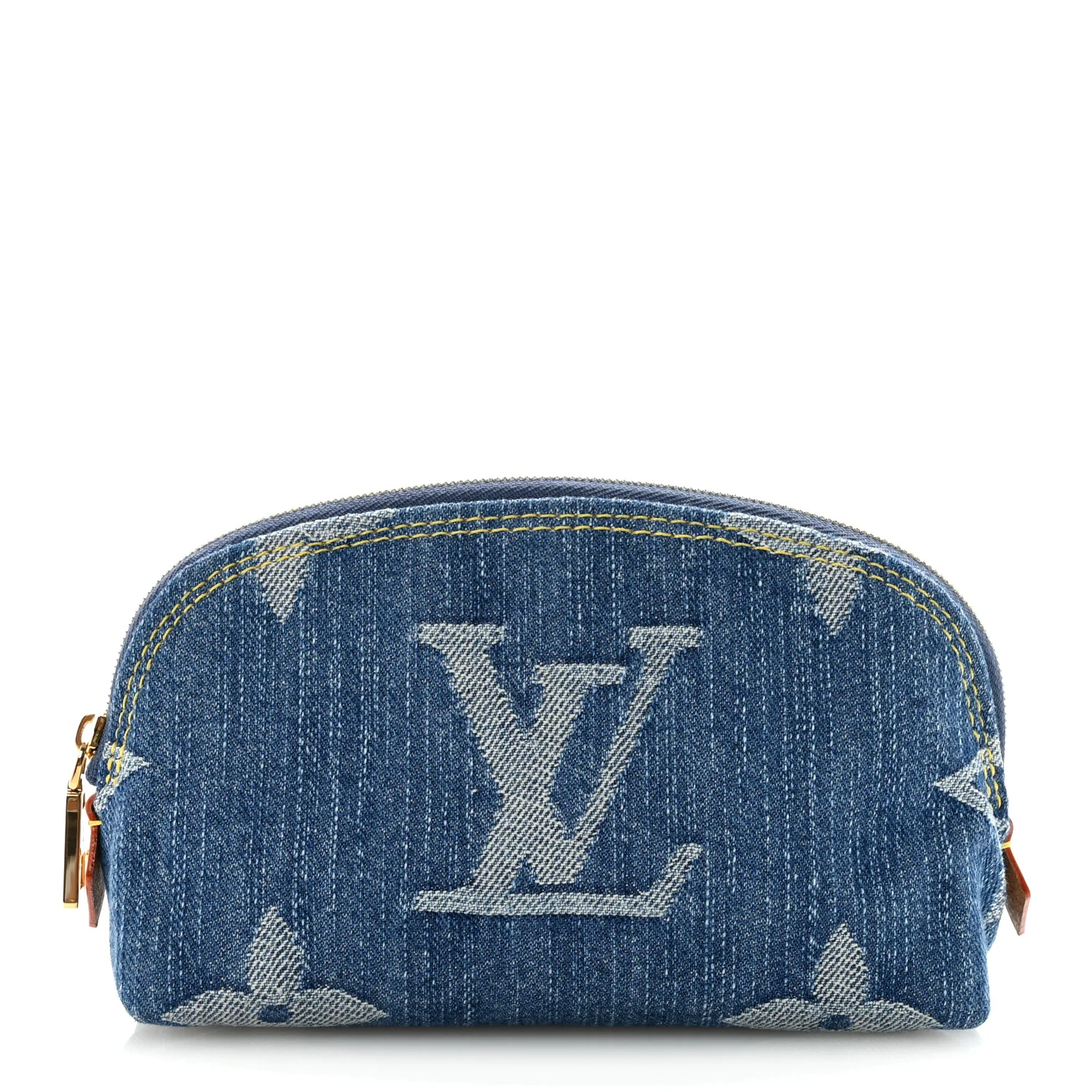 Denim Giant Monogram Pochette Cosmetique PM Denim Blue