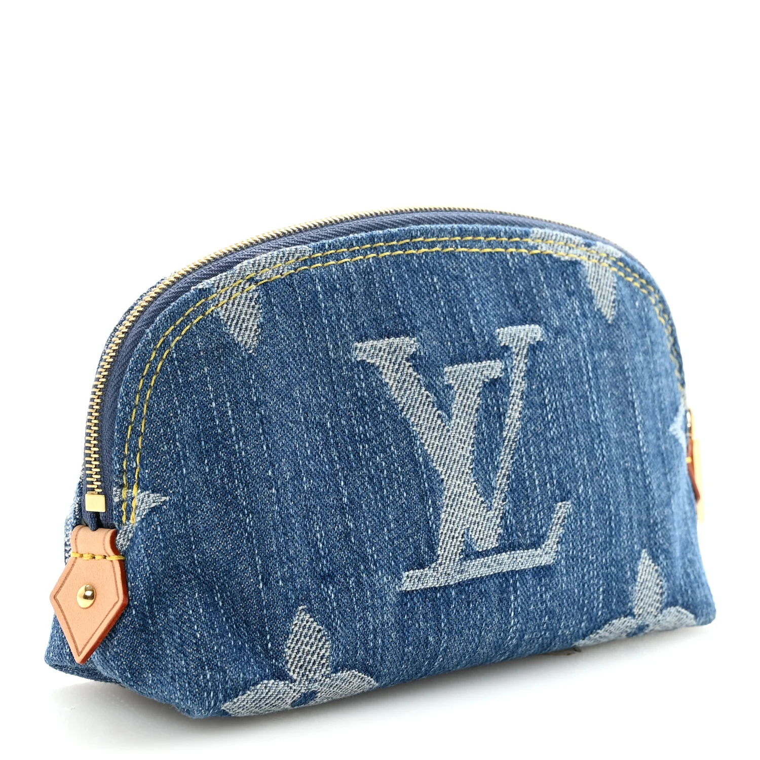Denim Giant Monogram Pochette Cosmetique PM Denim Blue - Image 3