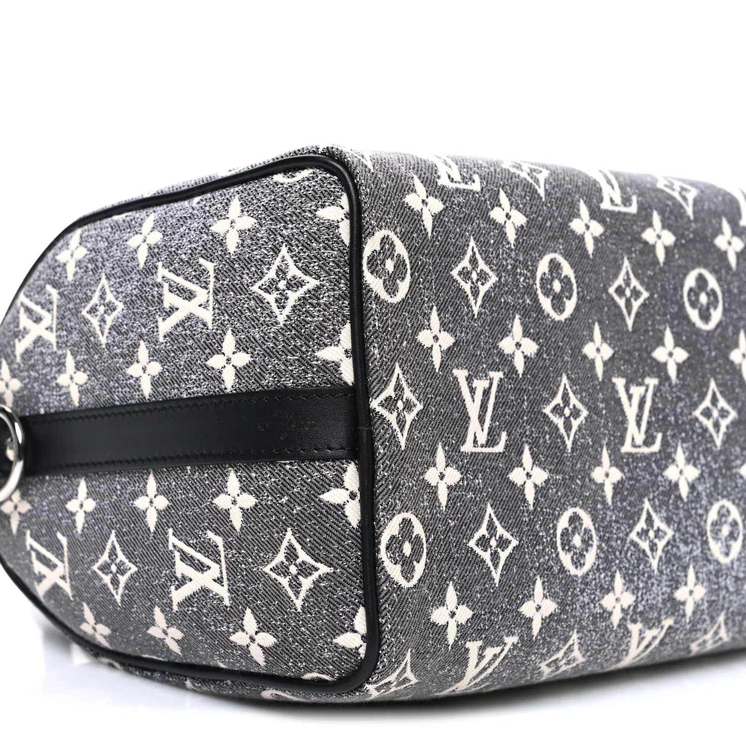 Denim Monogram Jacquard Speedy Bandouliere 25 Black - Image 8