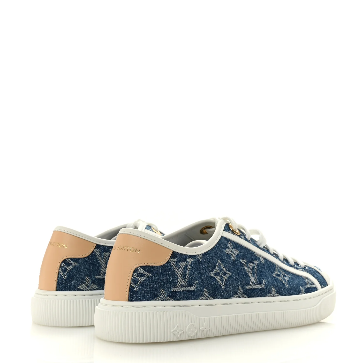 Denim Monogram Lagoon Sneakers 38 Blue - Image 5