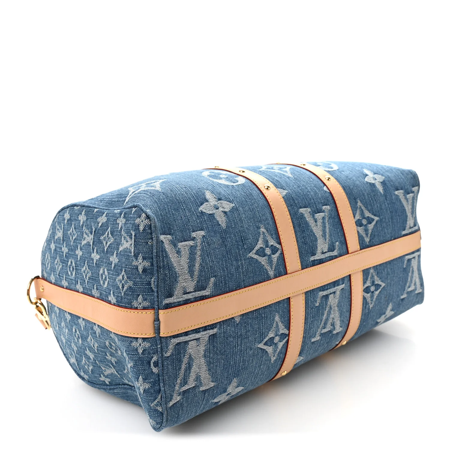 Denim Monogram New LV Remix Keepall Bandouliere 45 Blue - Image 3