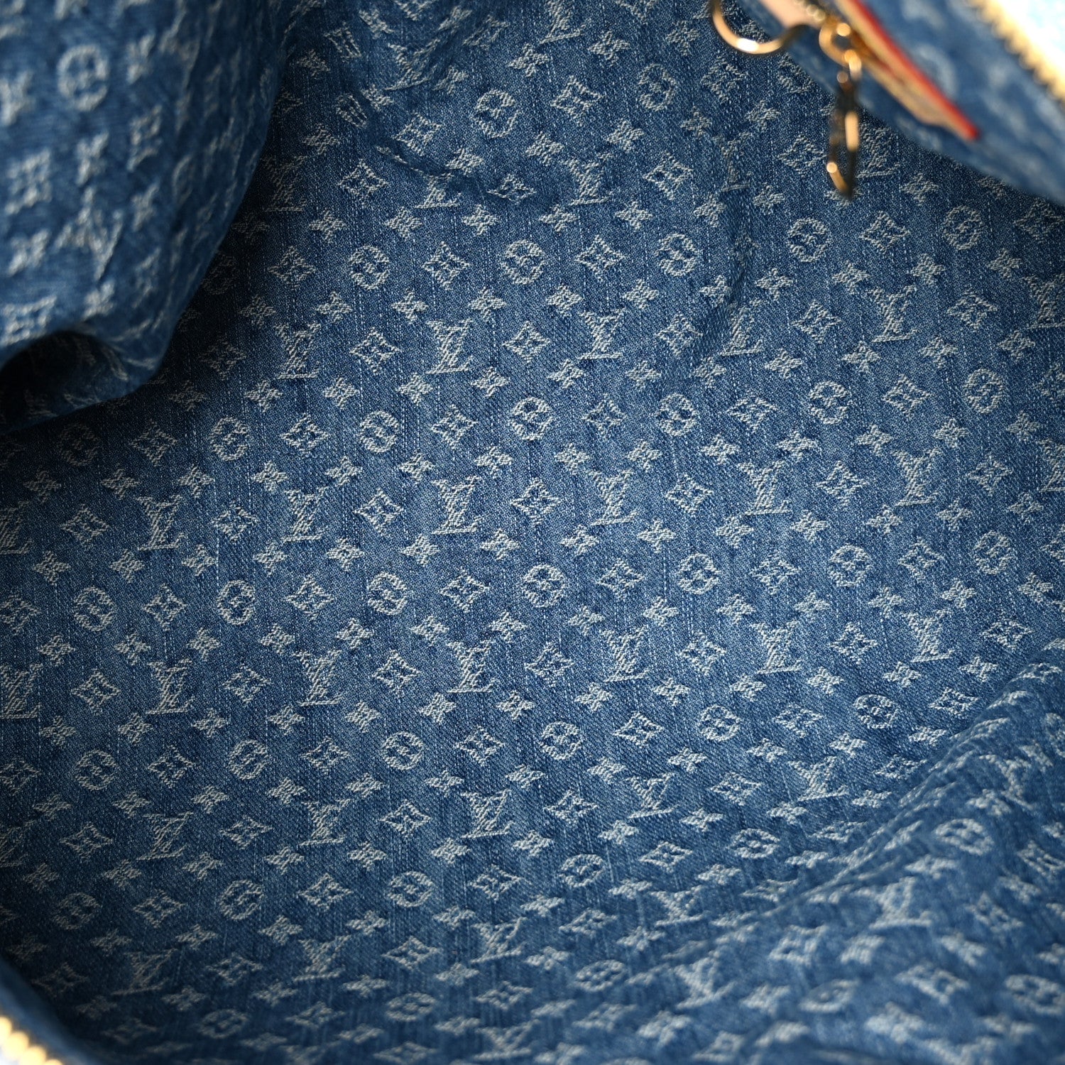 Denim Monogram New LV Remix Keepall Bandouliere 45 Blue - Image 4