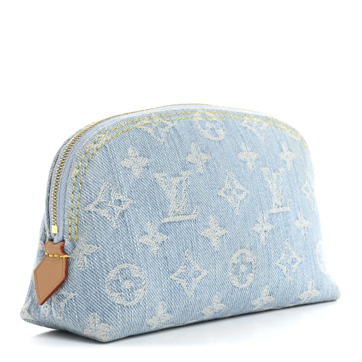 Denim Monogram Pochette Cosmetique PM Sky Blue - Image 3