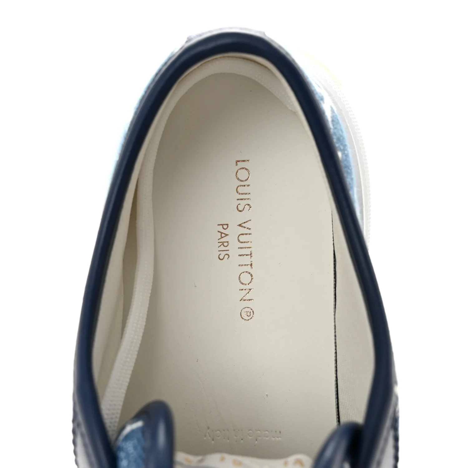Denim Monogram Squad Sneakers 38.5 Marine - Image 7