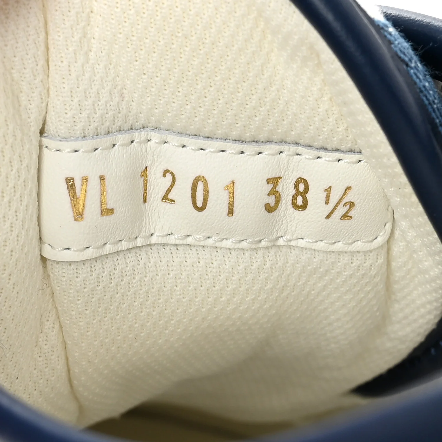 Denim Monogram Squad Sneakers 38.5 Marine - Image 9