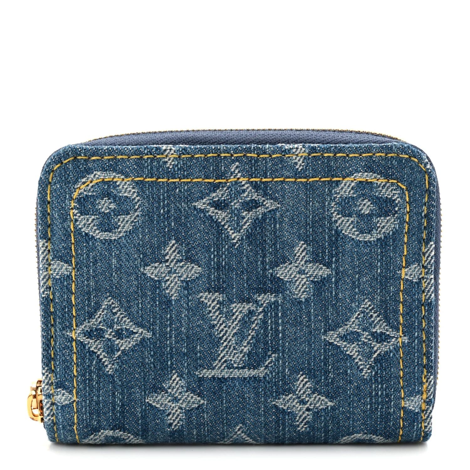 Denim Monogram Zippy Coin Purse Blue