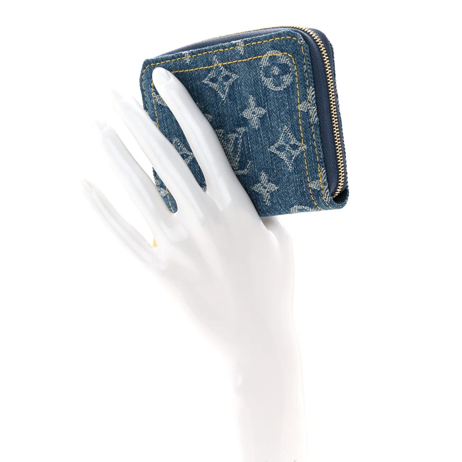 Denim Monogram Zippy Coin Purse Blue - Image 2