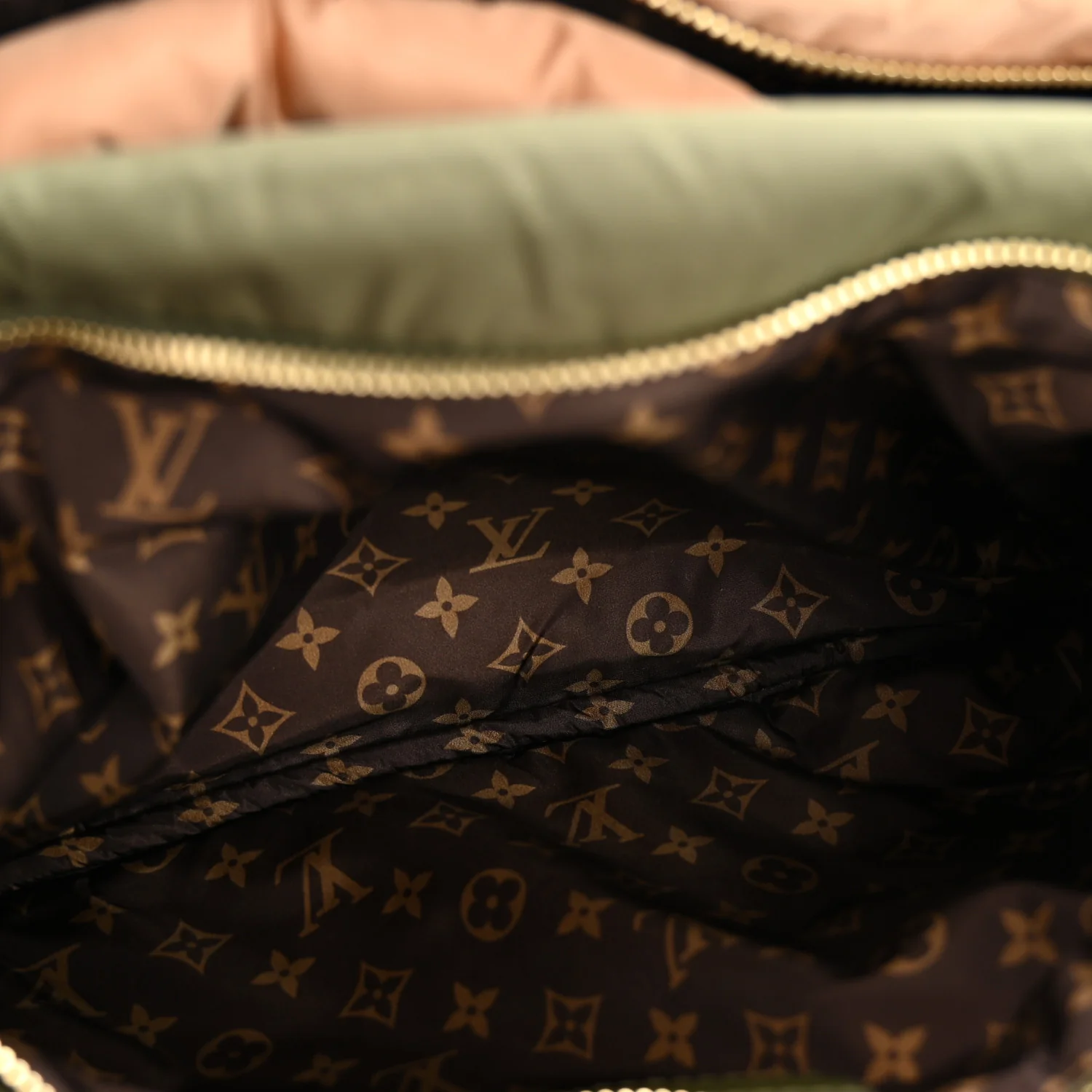 Econyl Monogram Pillow Maxi Multi Pochette Accessories Kaki Beige - Image 5