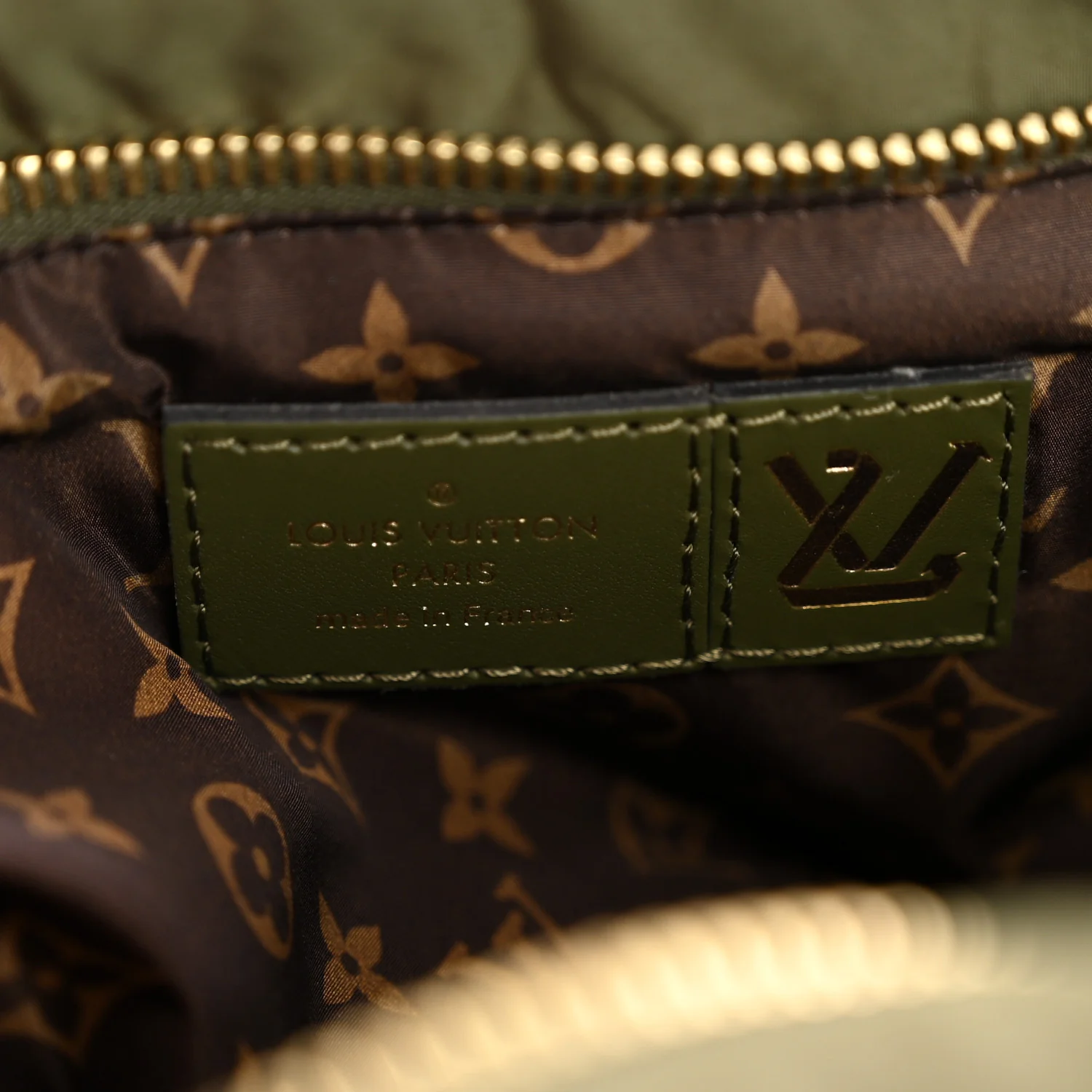 Econyl Monogram Pillow Maxi Multi Pochette Accessories Kaki Beige - Image 6