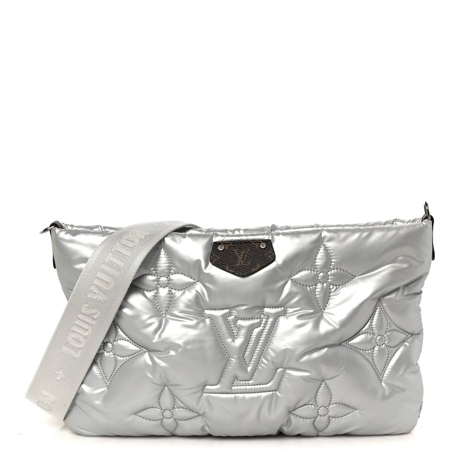 Econyl Monogram Pillow Maxi Multi Pochette Accessories Large Pochette Silver