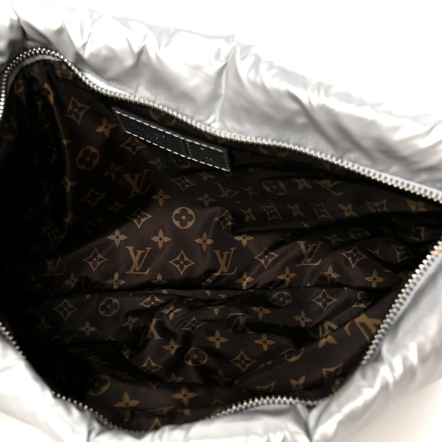 Econyl Monogram Pillow Maxi Multi Pochette Accessories Large Pochette Silver - Image 5