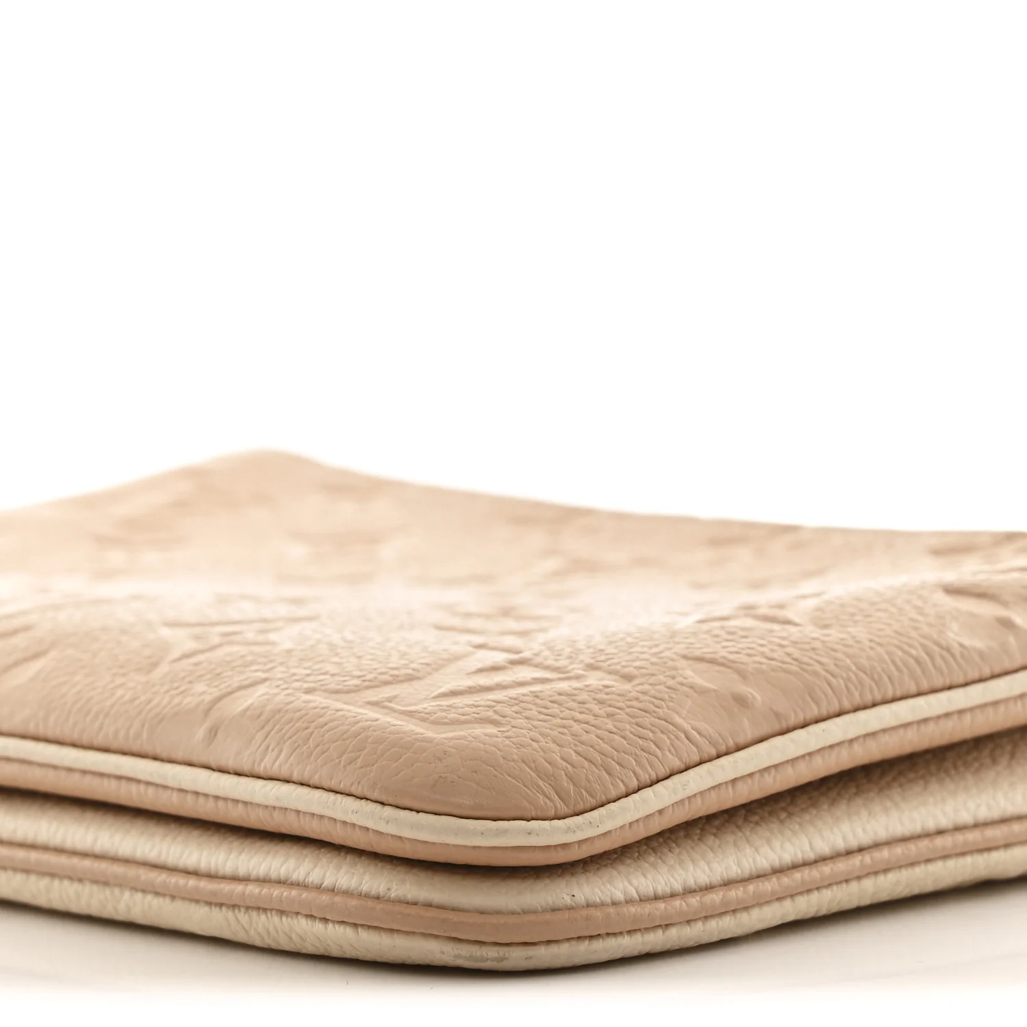 Empreinte Double Zip Pochette Beige Rose Creme - Image 11