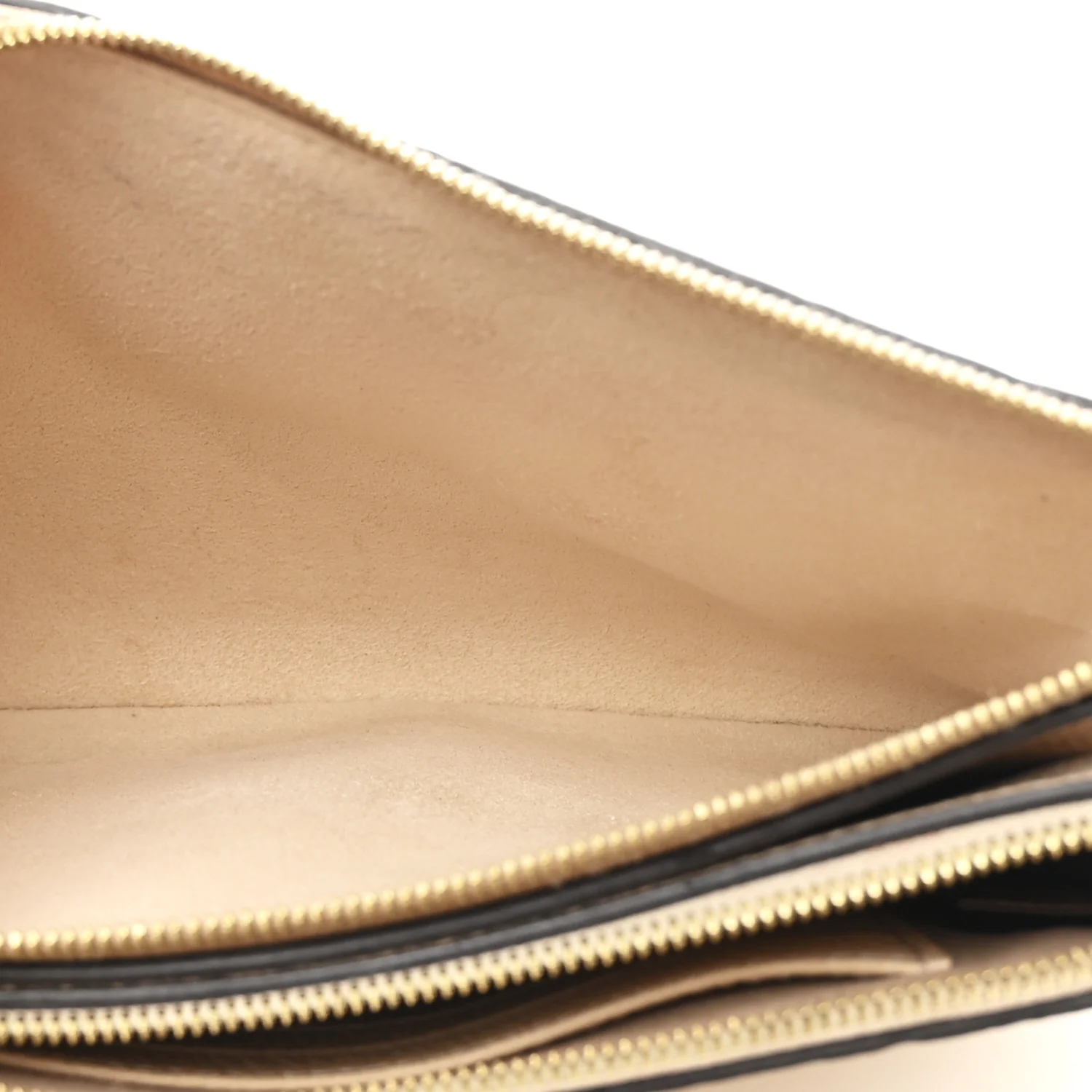 Empreinte Double Zip Pochette Beige Rose Creme - Image 5