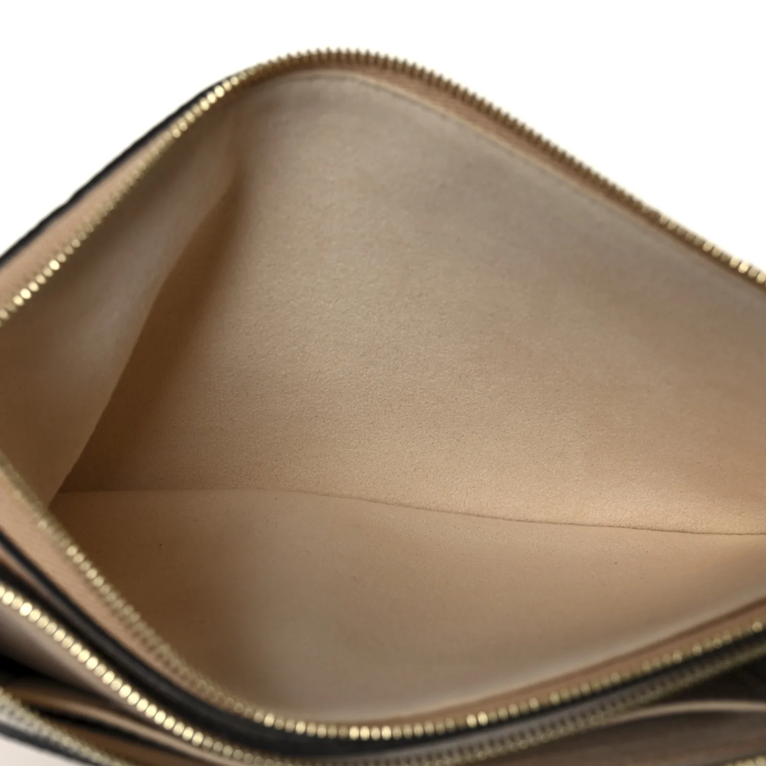 Empreinte Double Zip Pochette Beige Rose Creme - Image 5