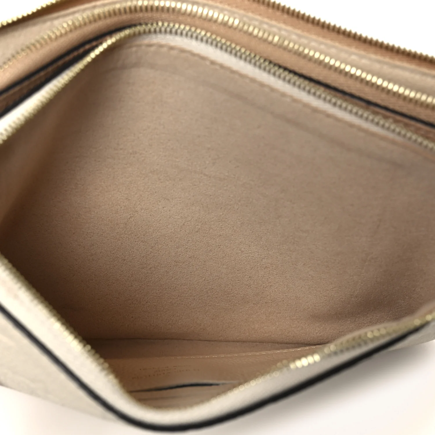 Empreinte Double Zip Pochette Beige Rose Creme - Image 7