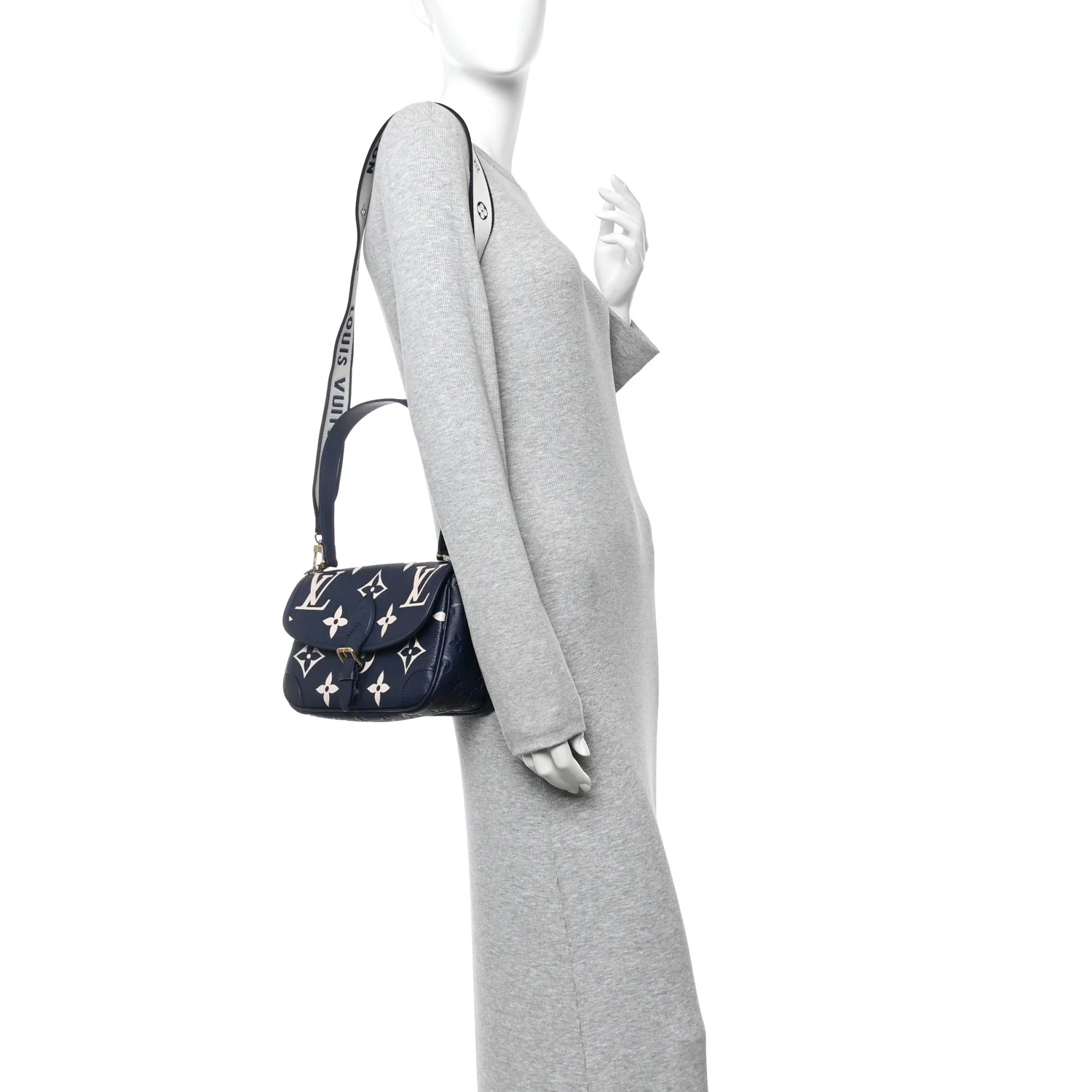 Empreinte Giant Monogram Diane Navy Creme - Image 2