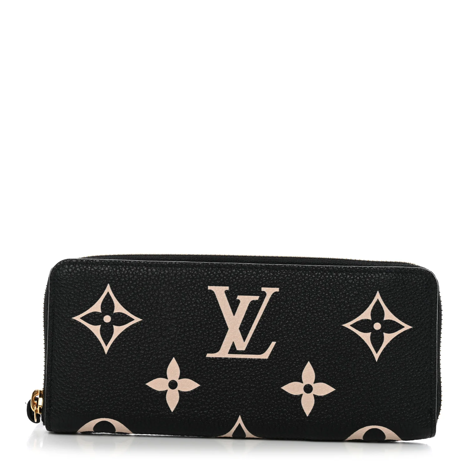 Empreinte Monogram Giant Clemence Wallet Black Beige