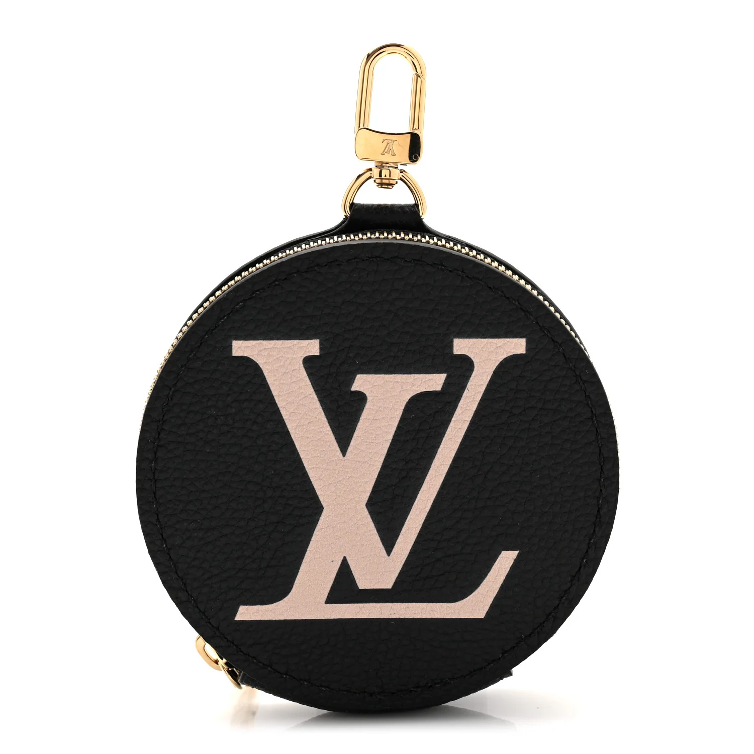 Empreinte Monogram Giant Round Coin Purse Black Beige