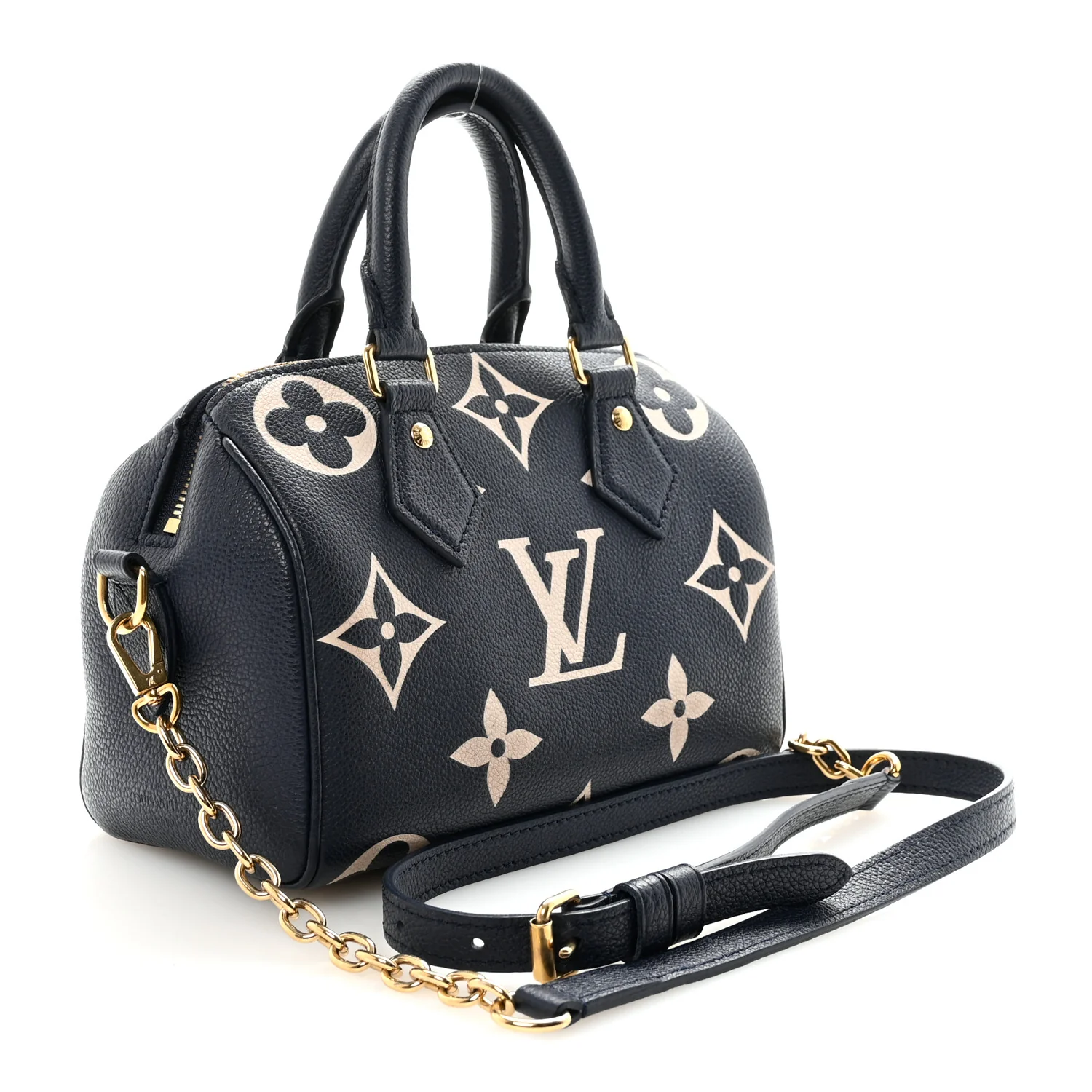 Empreinte Monogram Giant Speedy Bandouliere 20 Navy Creme - Image 2