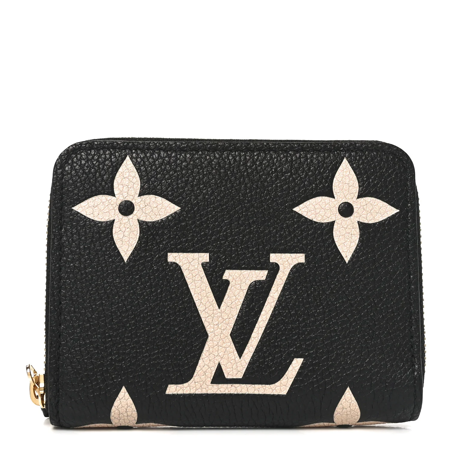 Empreinte Monogram Giant Zippy Coin Purse Black Beige