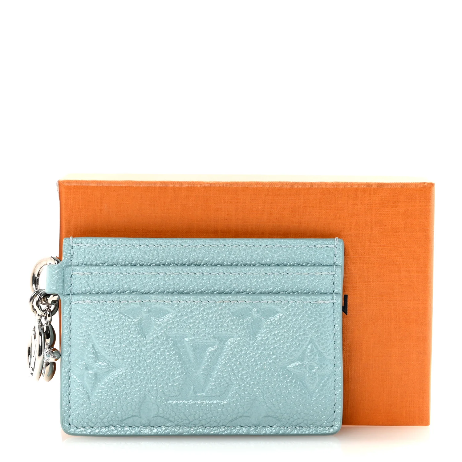Empreinte Monogram LV Charms Card Holder Pearly Lagoon Turquoise - Image 7