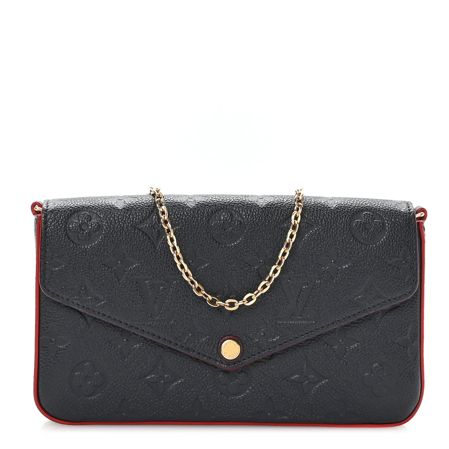 Empreinte Pochette Felicie Chain Wallet Marine Rouge
