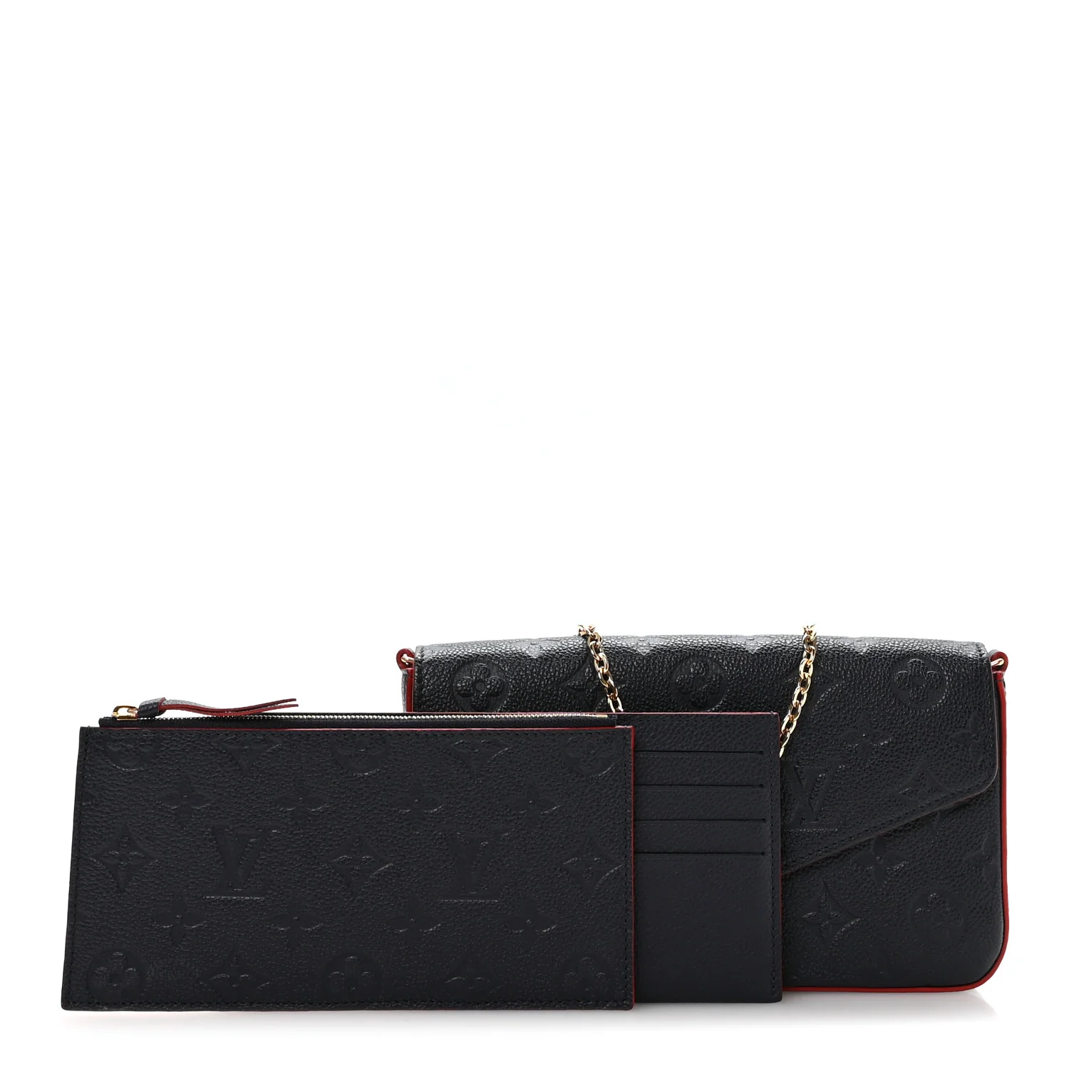Empreinte Pochette Felicie Chain Wallet Marine Rouge - Image 3