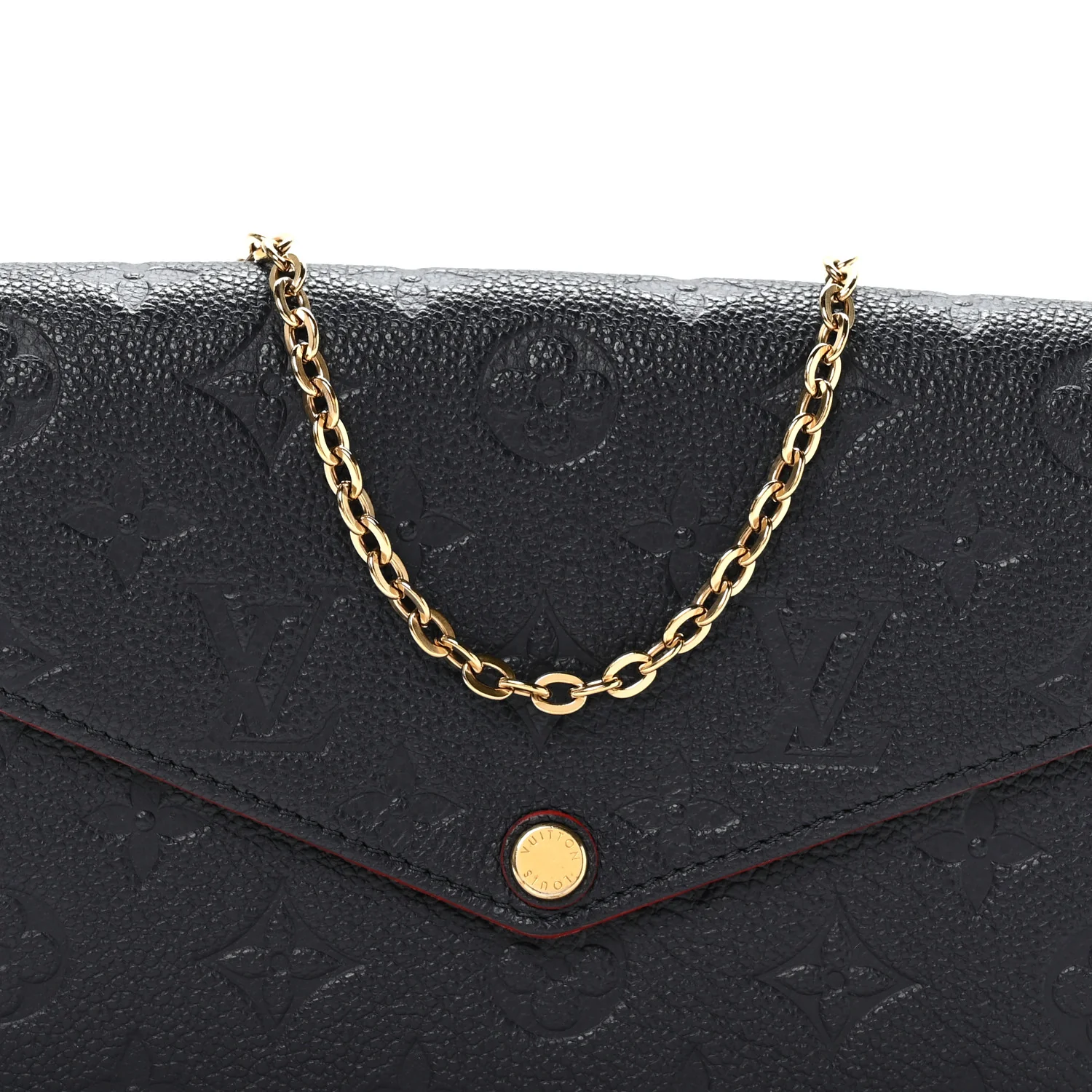 Empreinte Pochette Felicie Chain Wallet Marine Rouge - Image 8