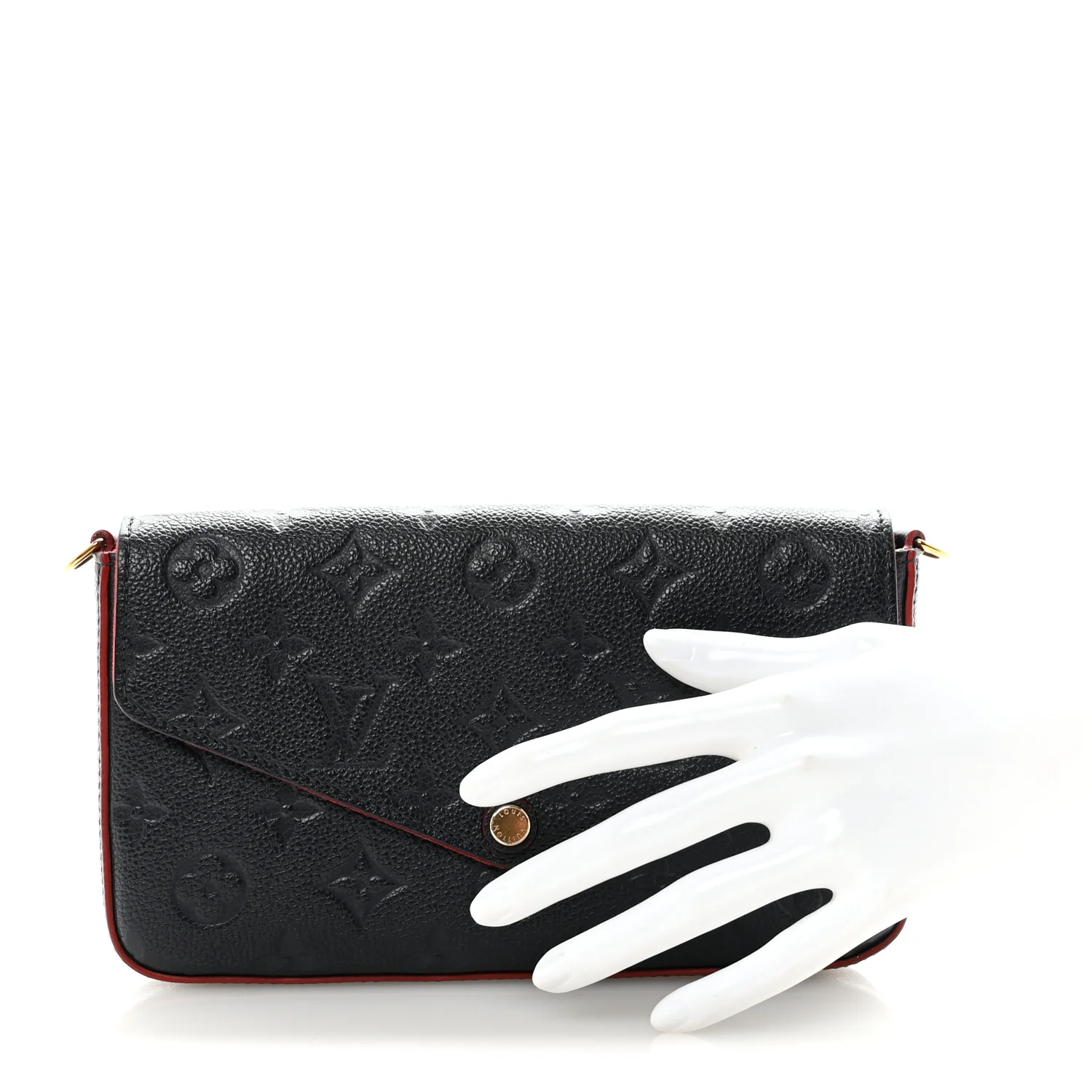 Empreinte Pochette Felicie Chain Wallet Marine Rouge - Image 2