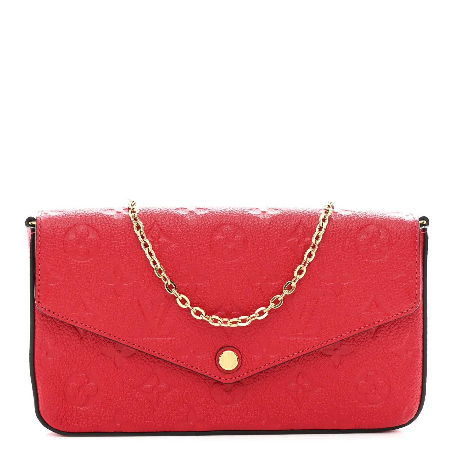 Empreinte Pochette Felicie Chain Wallet Scarlet