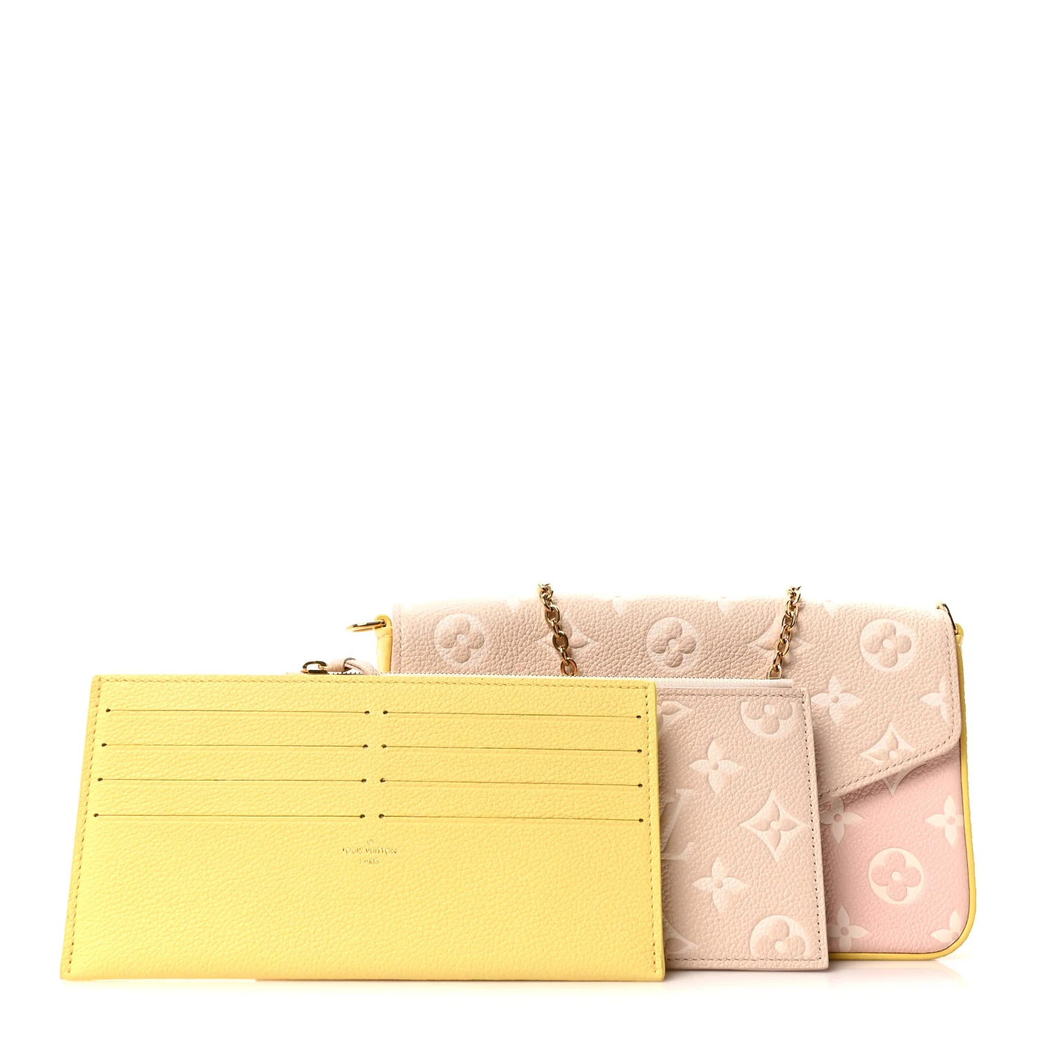 Empreinte Spring in the City Felicie Pochette Chain Wallet Pink Beige Yellow - Image 3