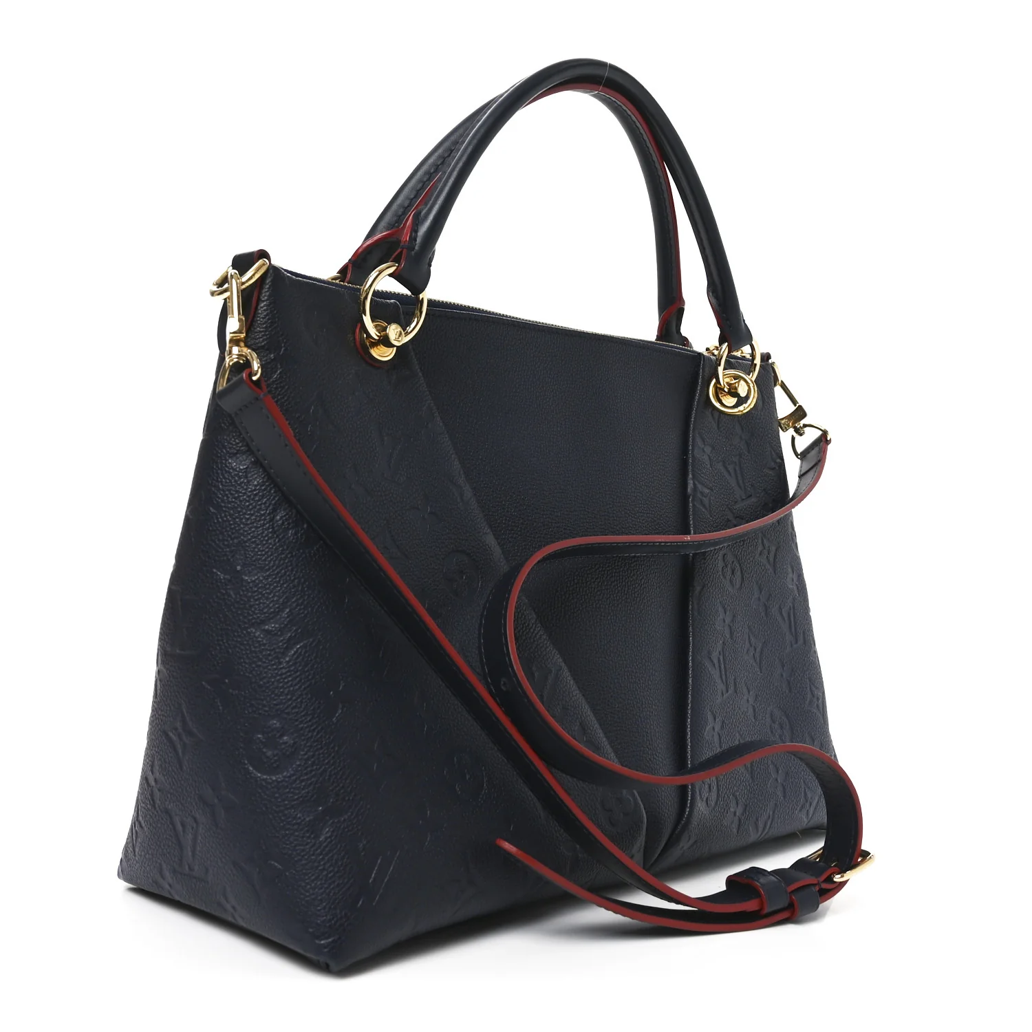 Empreinte V Tote MM Marine Rouge - Image 3