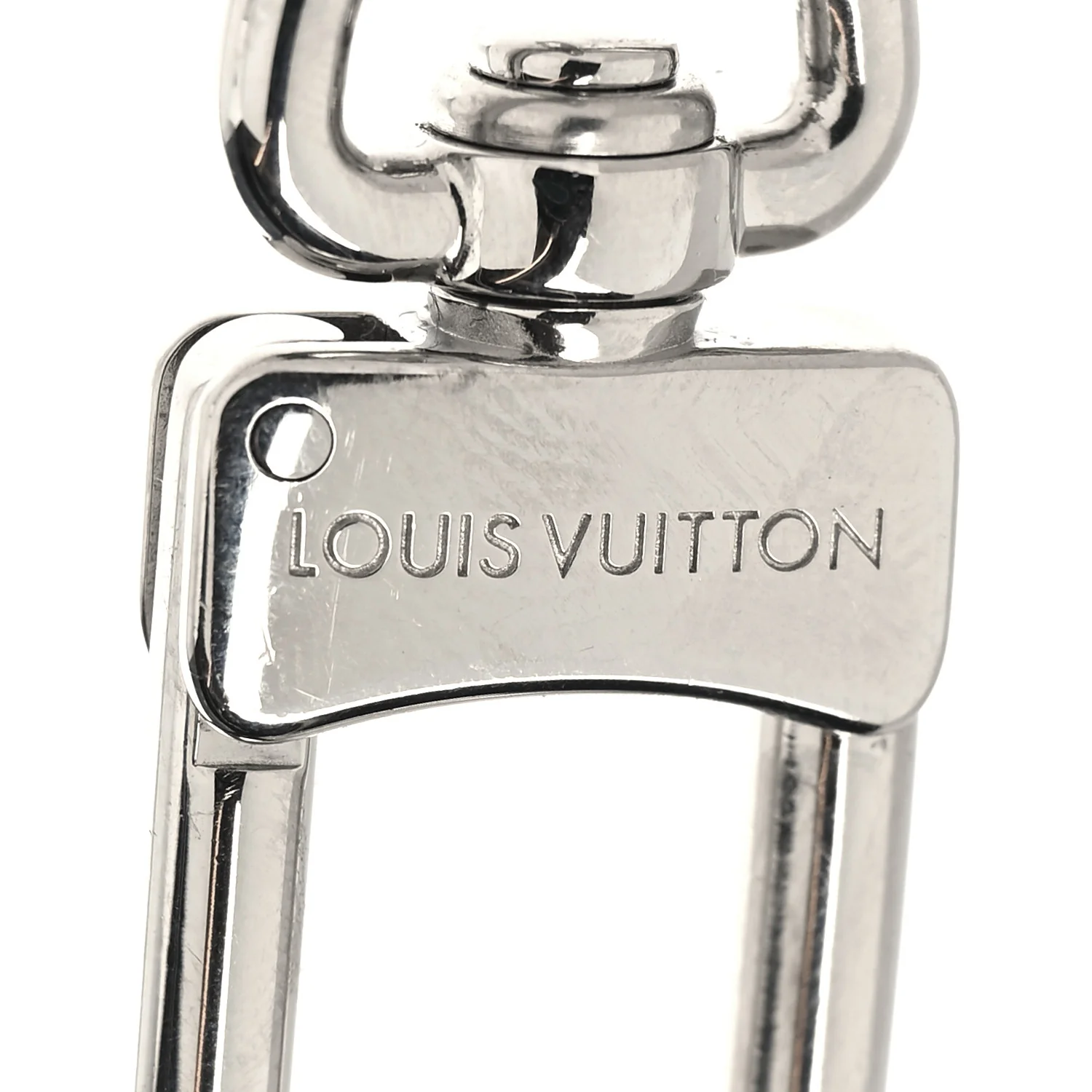 Enamel Fleur De Monogram Bag Charm Chain Silver - Image 3