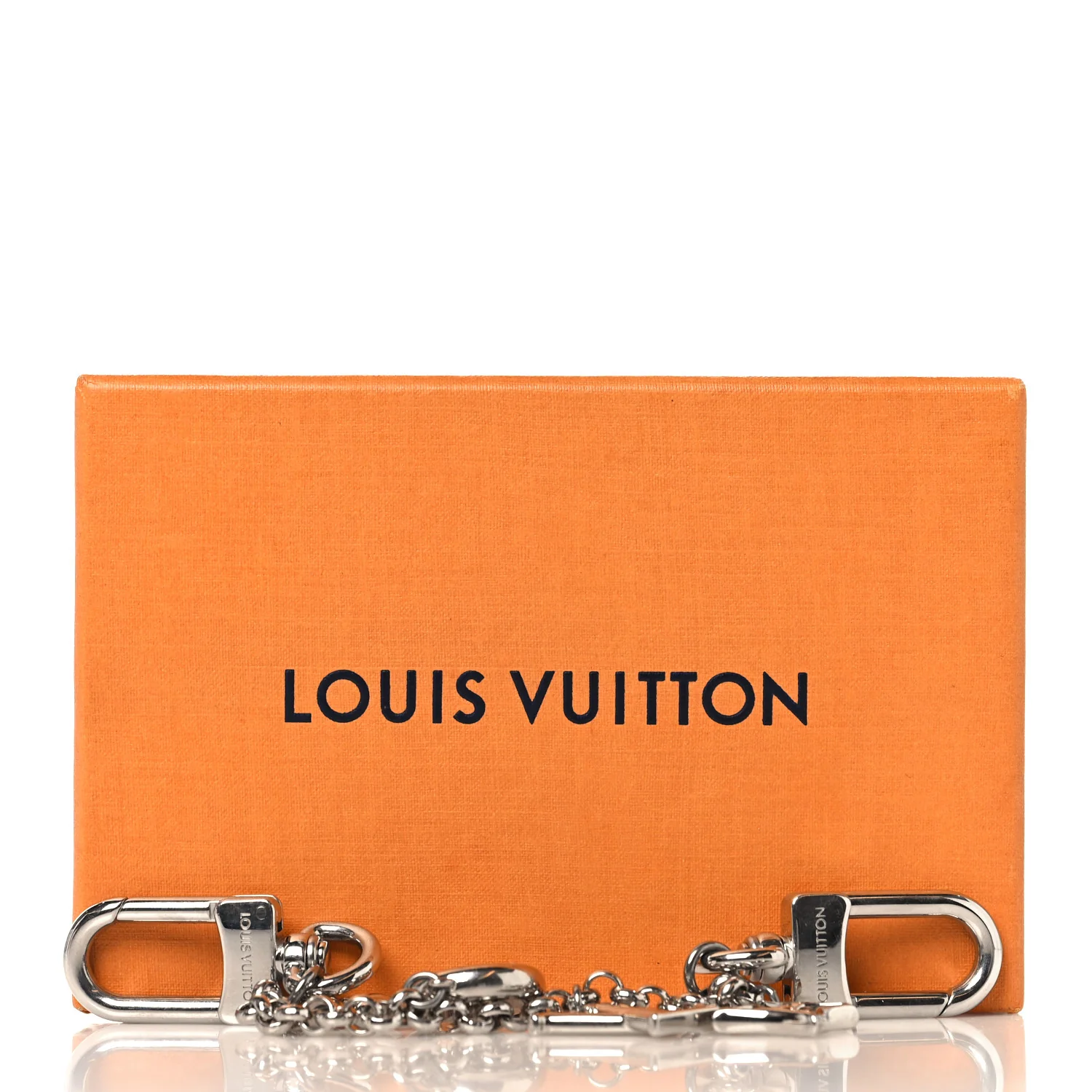 Enamel Fleur De Monogram Bag Charm Chain Silver - Image 5