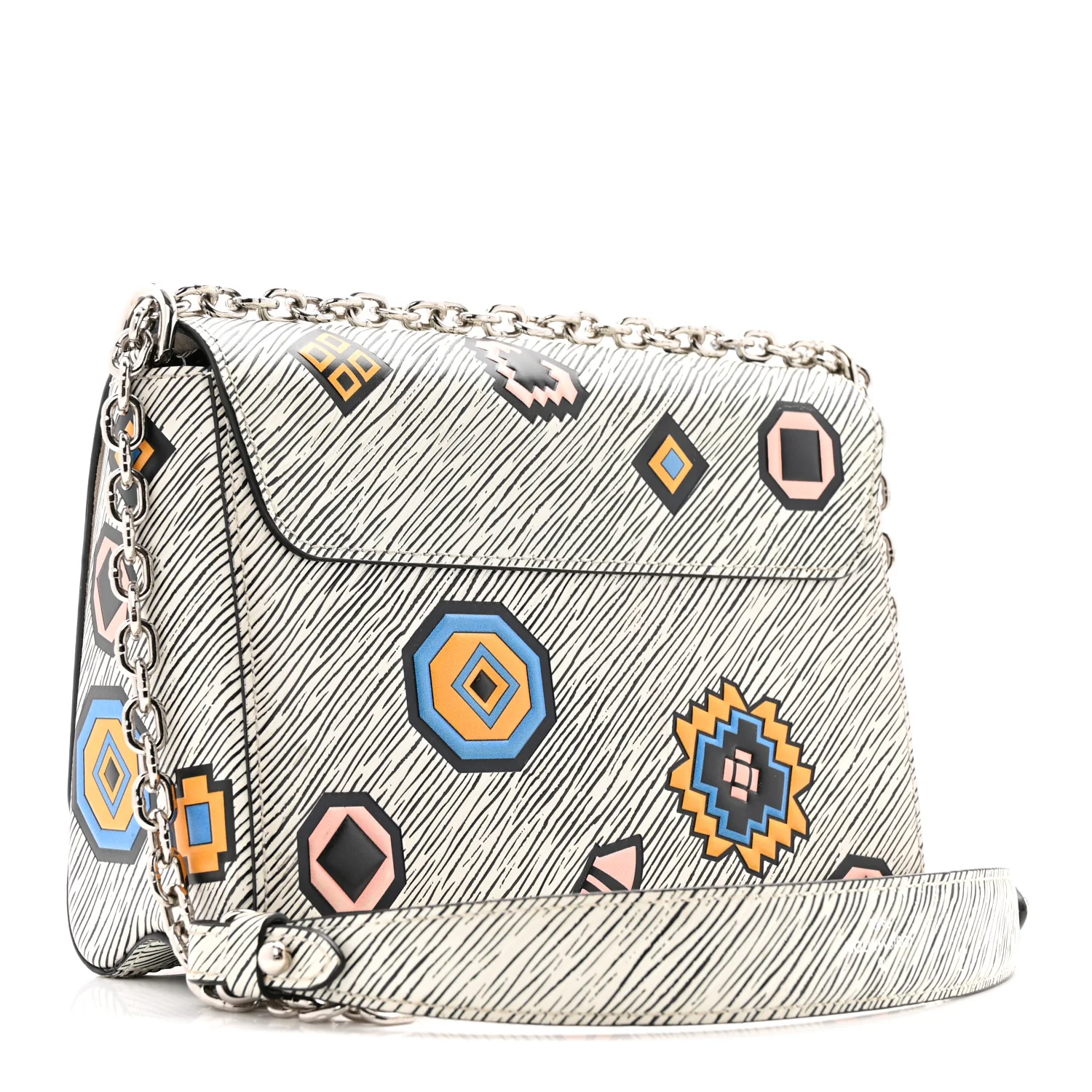 Epi Azteque Twist Shoulder Bag MM White - Image 4