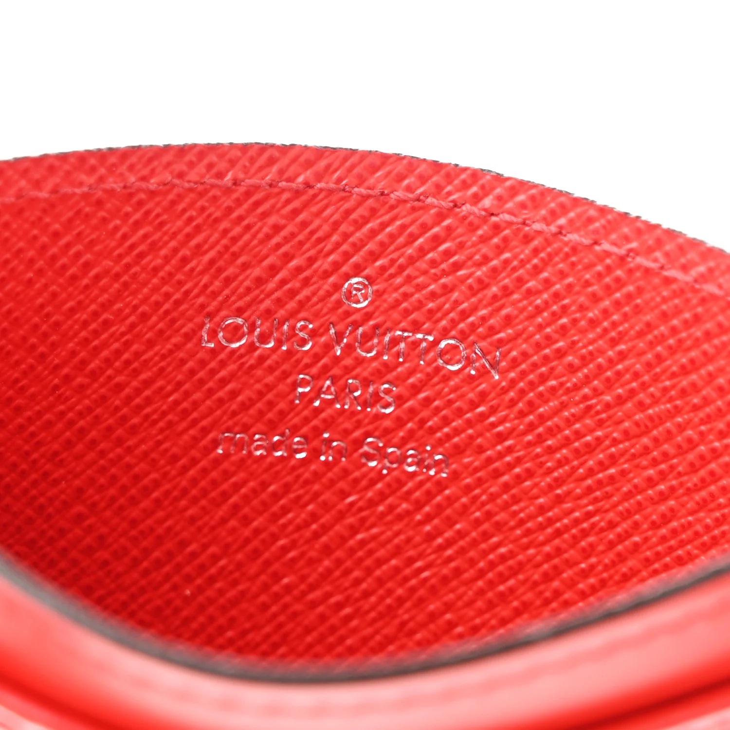 Epi Card Holder Coquelicot - Image 6