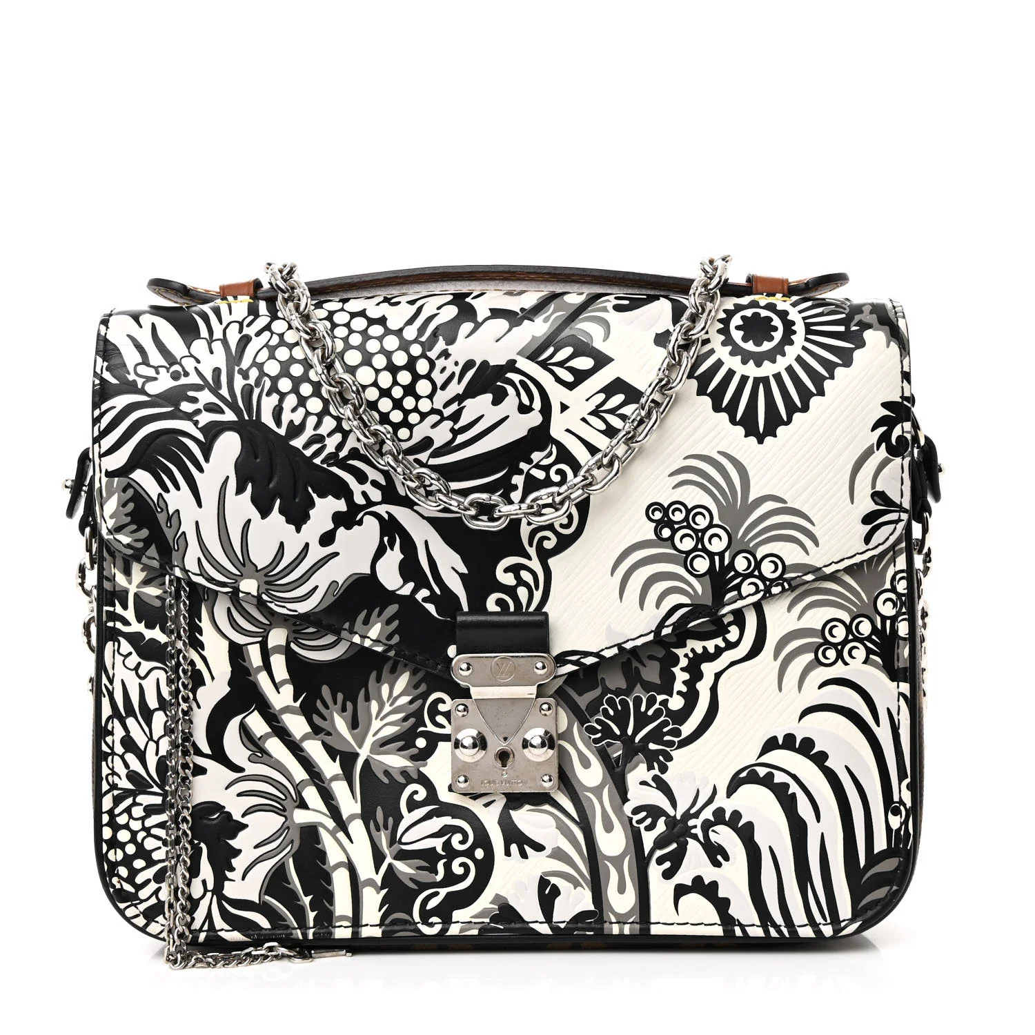 Epi Monogram Floral Pochette Metis Black White