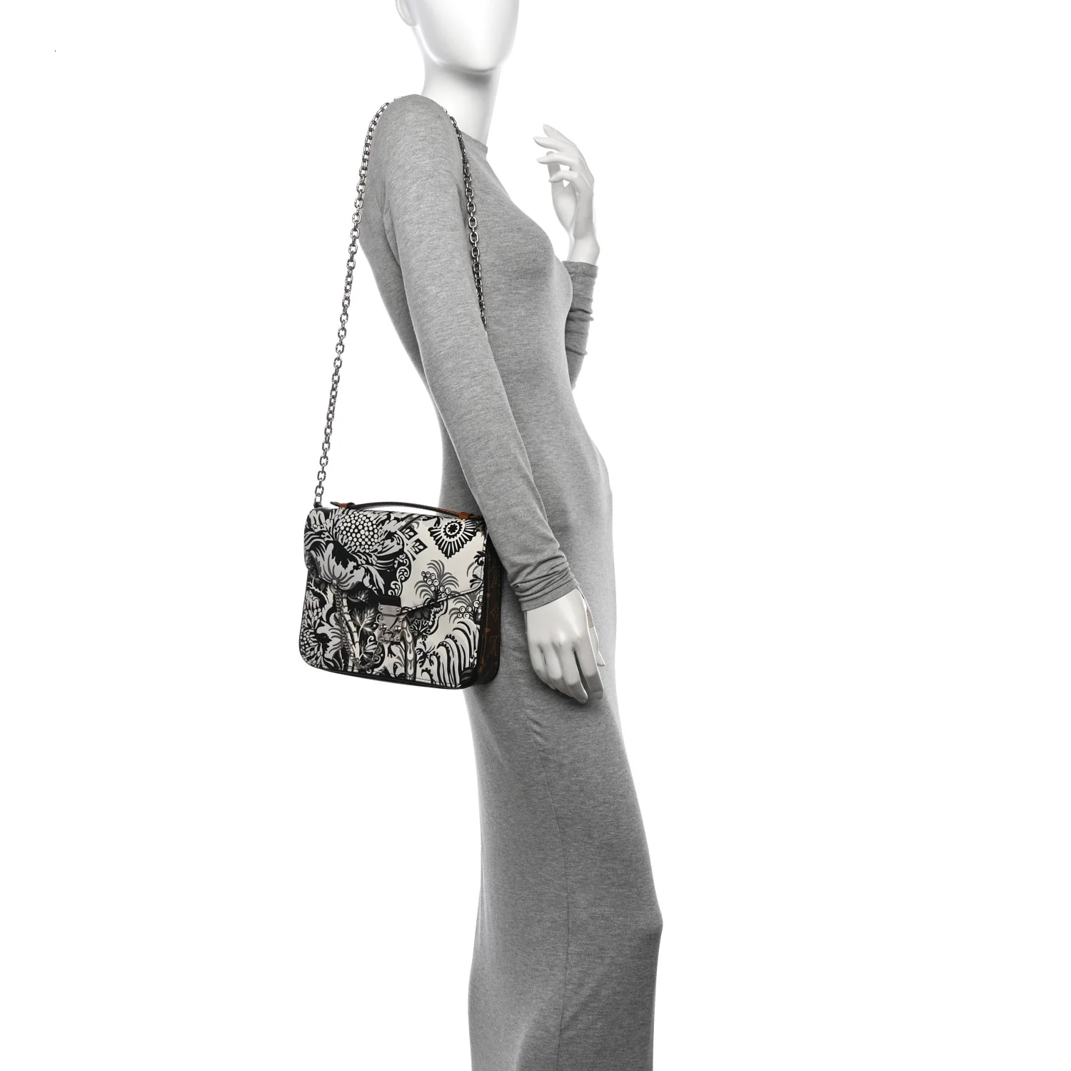 Epi Monogram Floral Pochette Metis Black White - Image 2