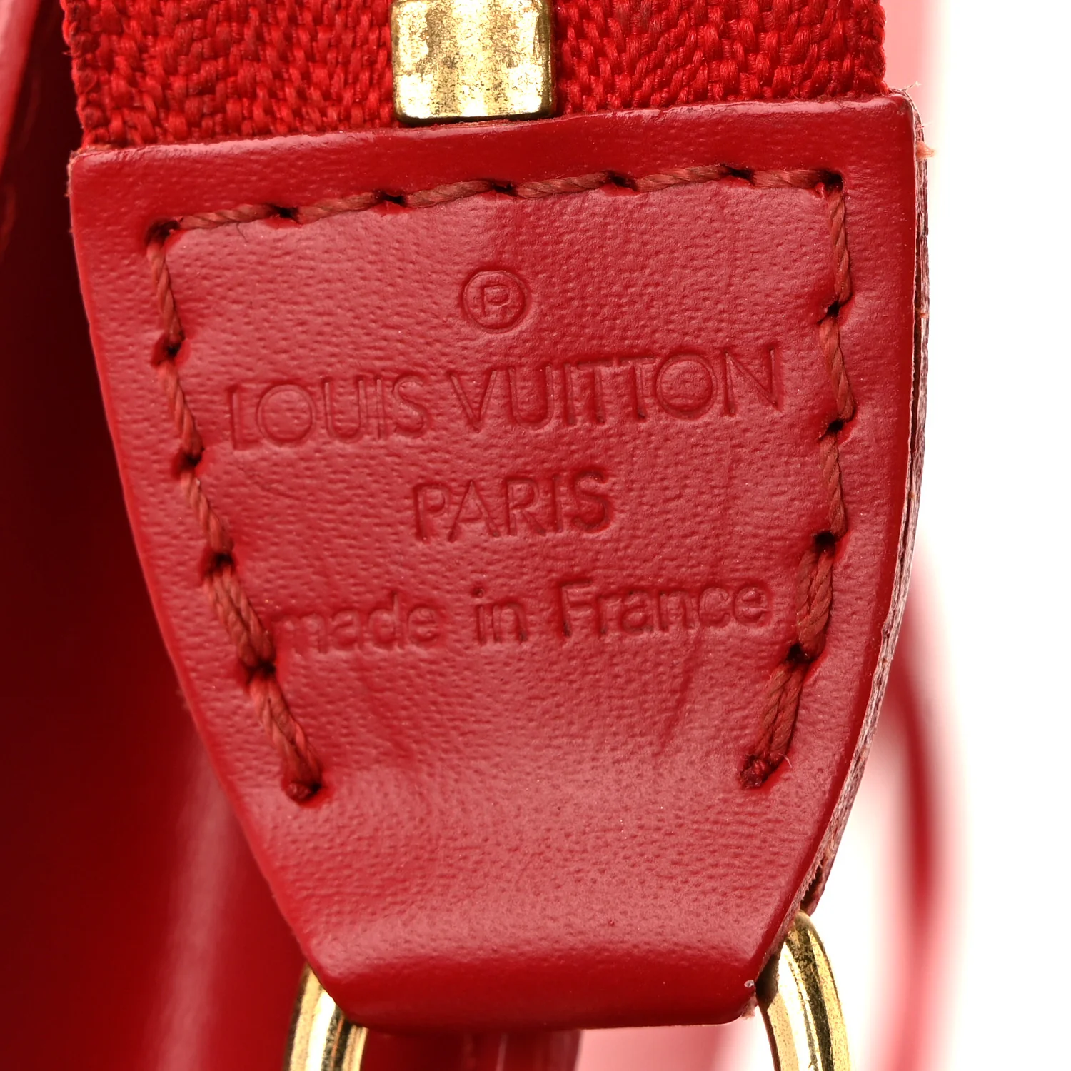 Epi Pochette Accessories 21 Castillan Red - Image 6