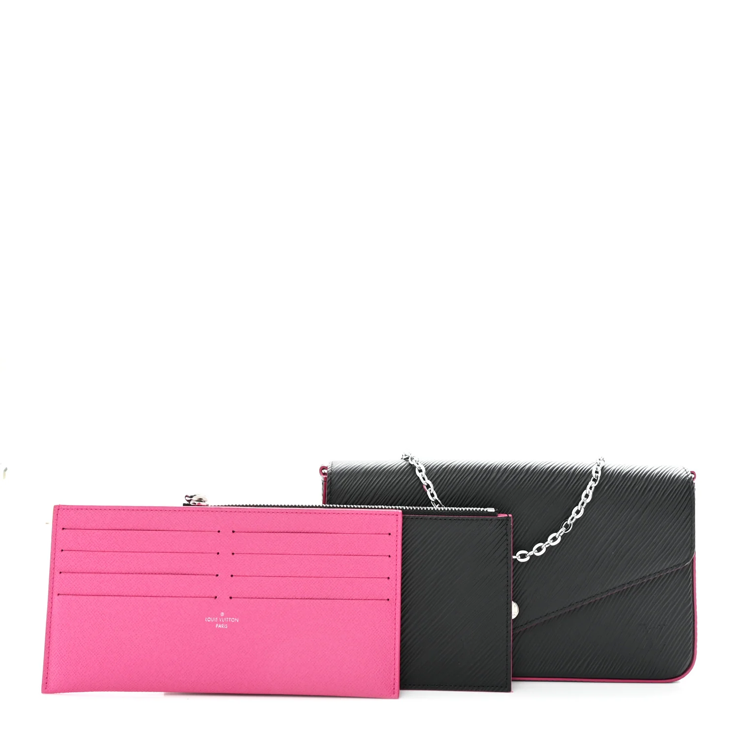 Epi Pochette Felicie Black Hot Pink - Image 5