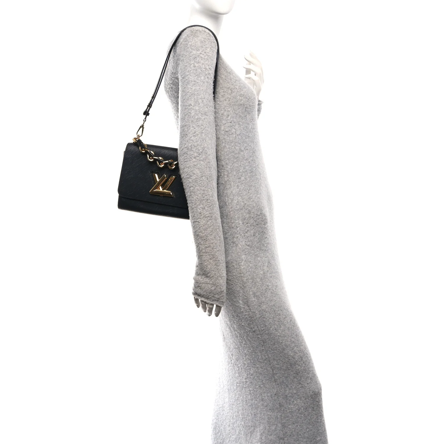 Epi Twist Braided Strap Shoulder Bag MM Black - Image 2