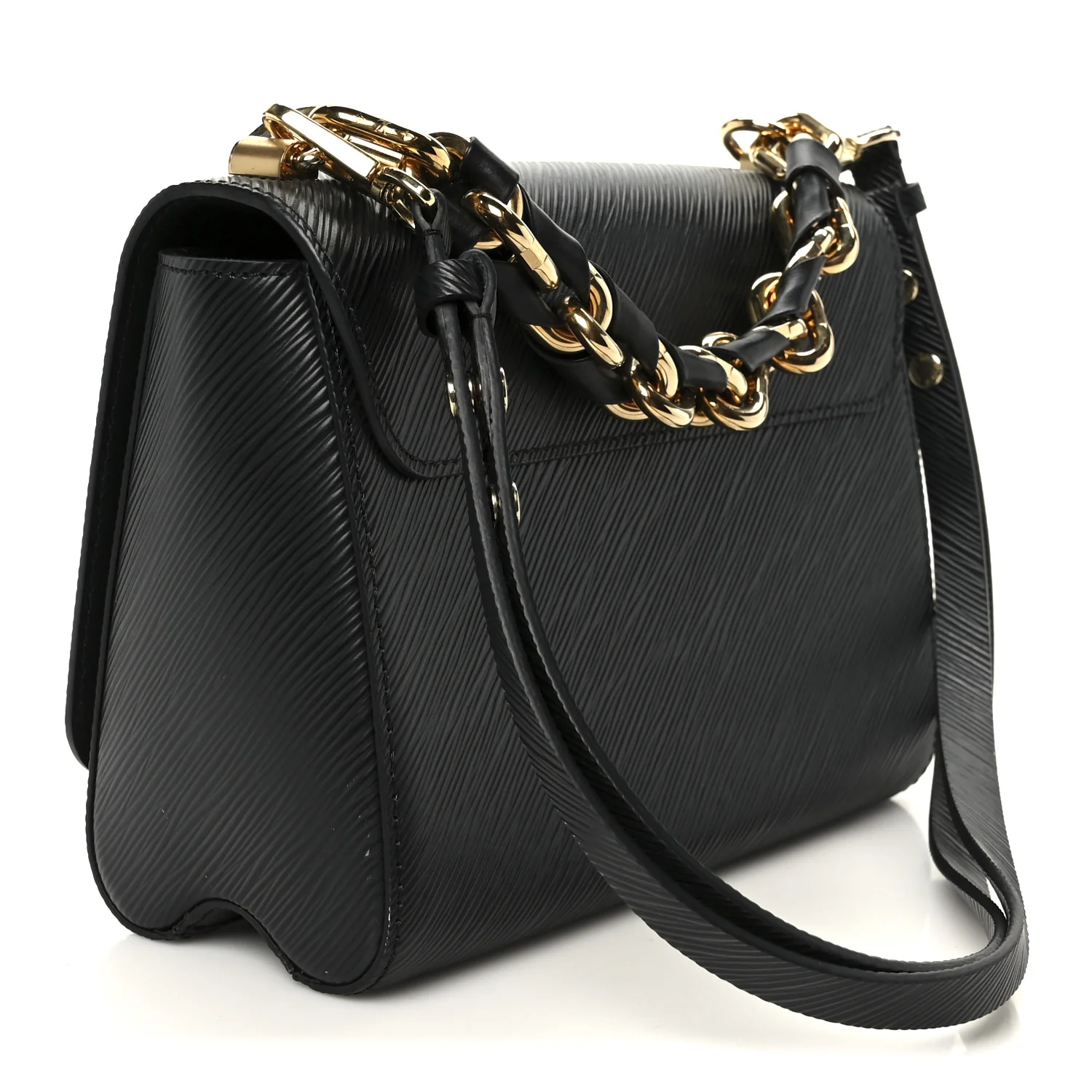 Epi Twist Braided Strap Shoulder Bag MM Black - Image 3