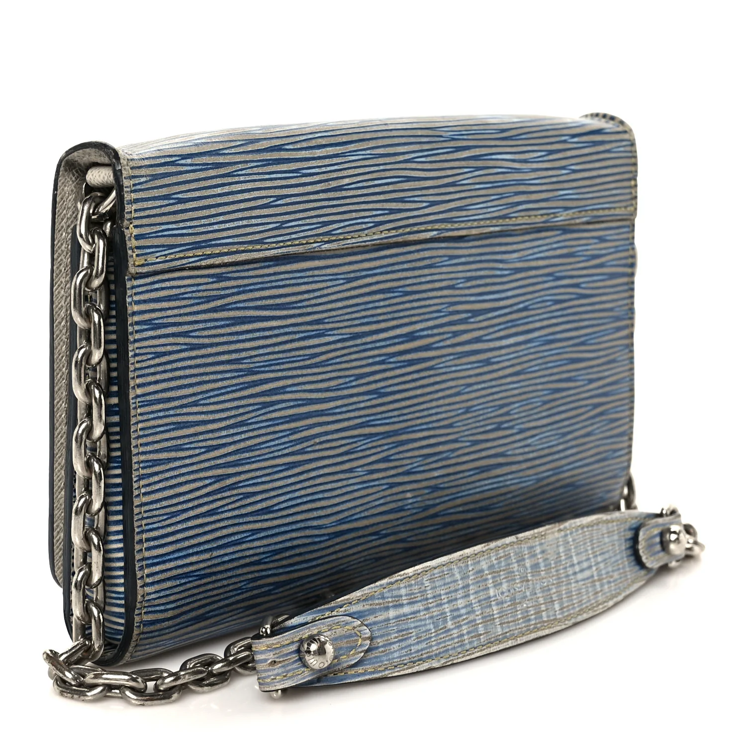 Epi Twist Chain Wallet Denim Light - Image 3