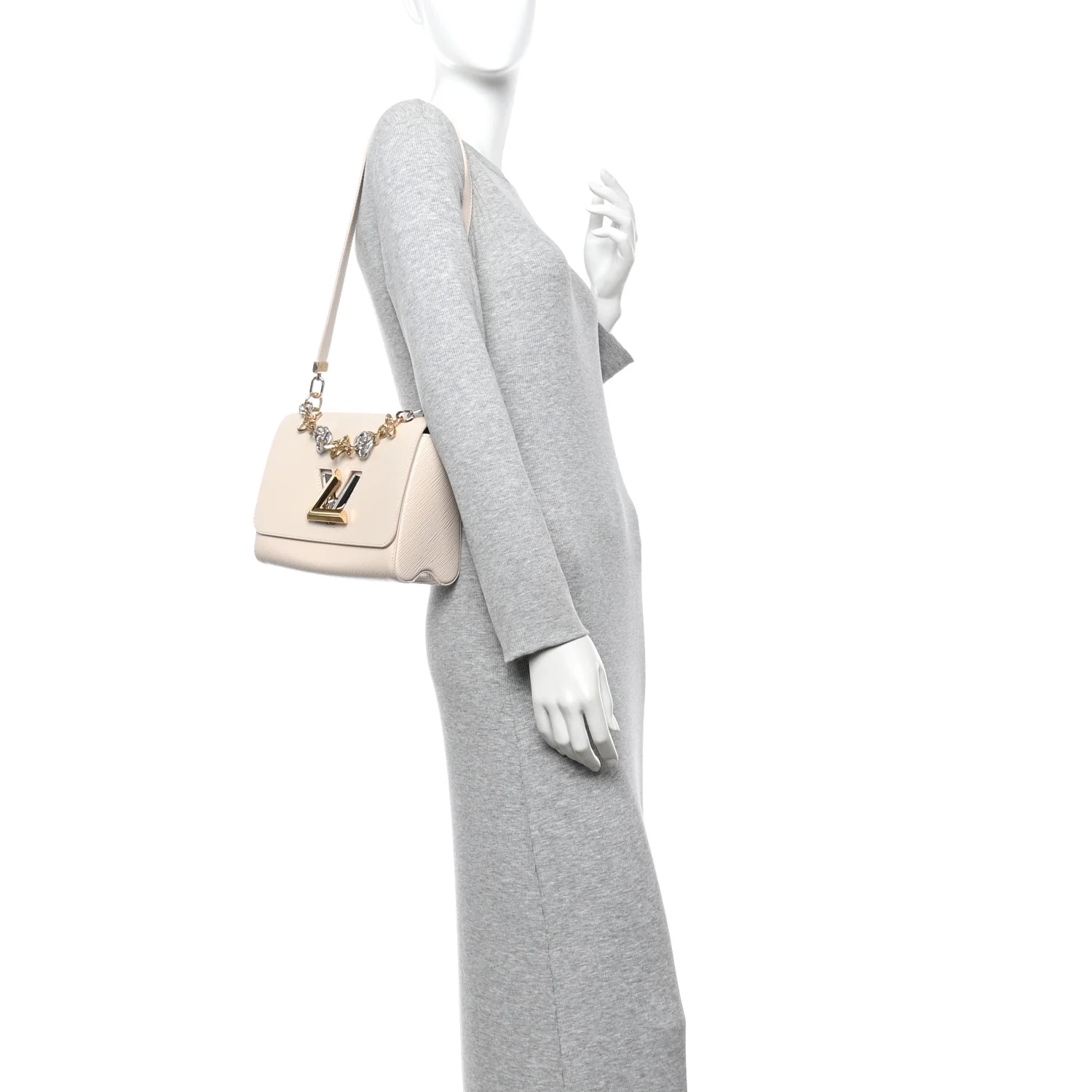 Epi Twist Flowers Chain Shoulder Bag MM Quartz - Image 2