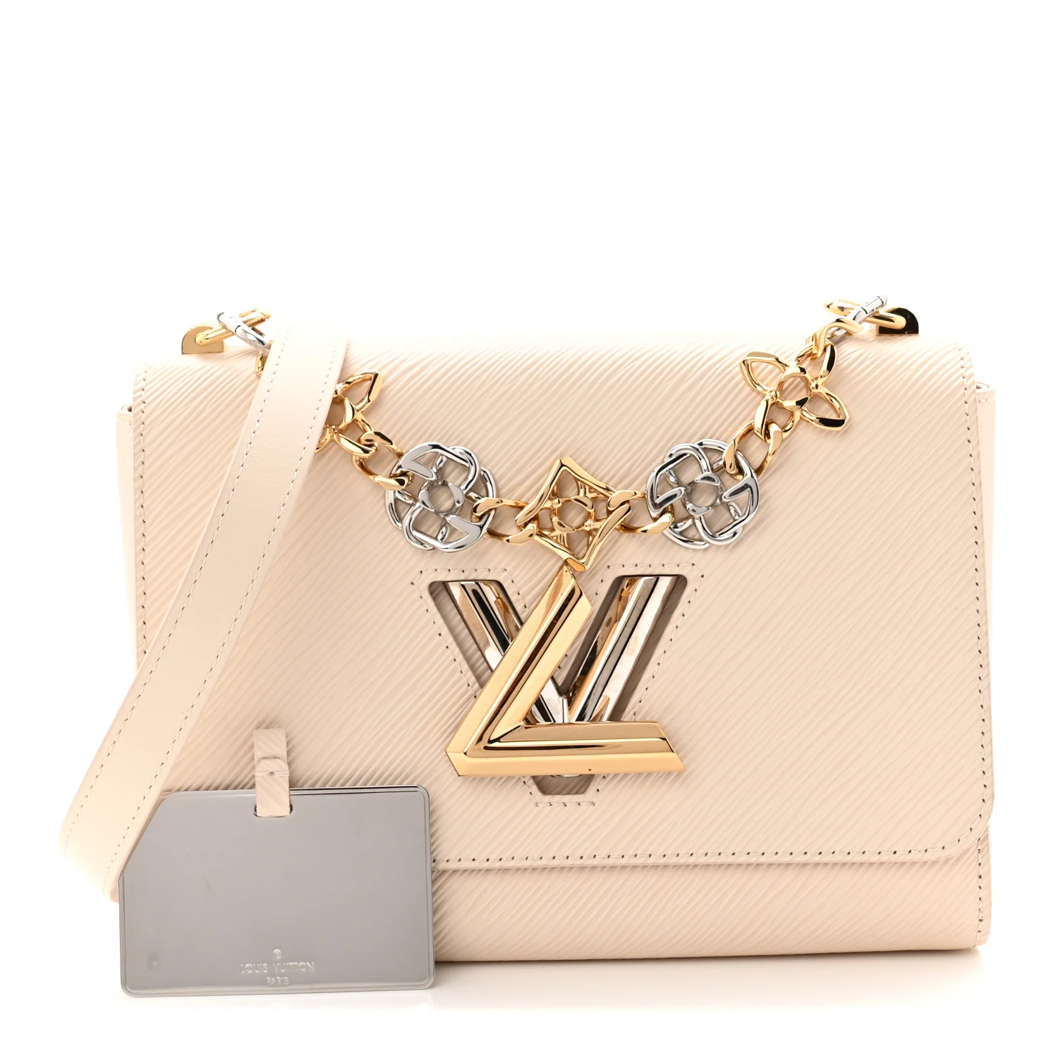 Epi Twist Flowers Chain Shoulder Bag MM Quartz - Image 3