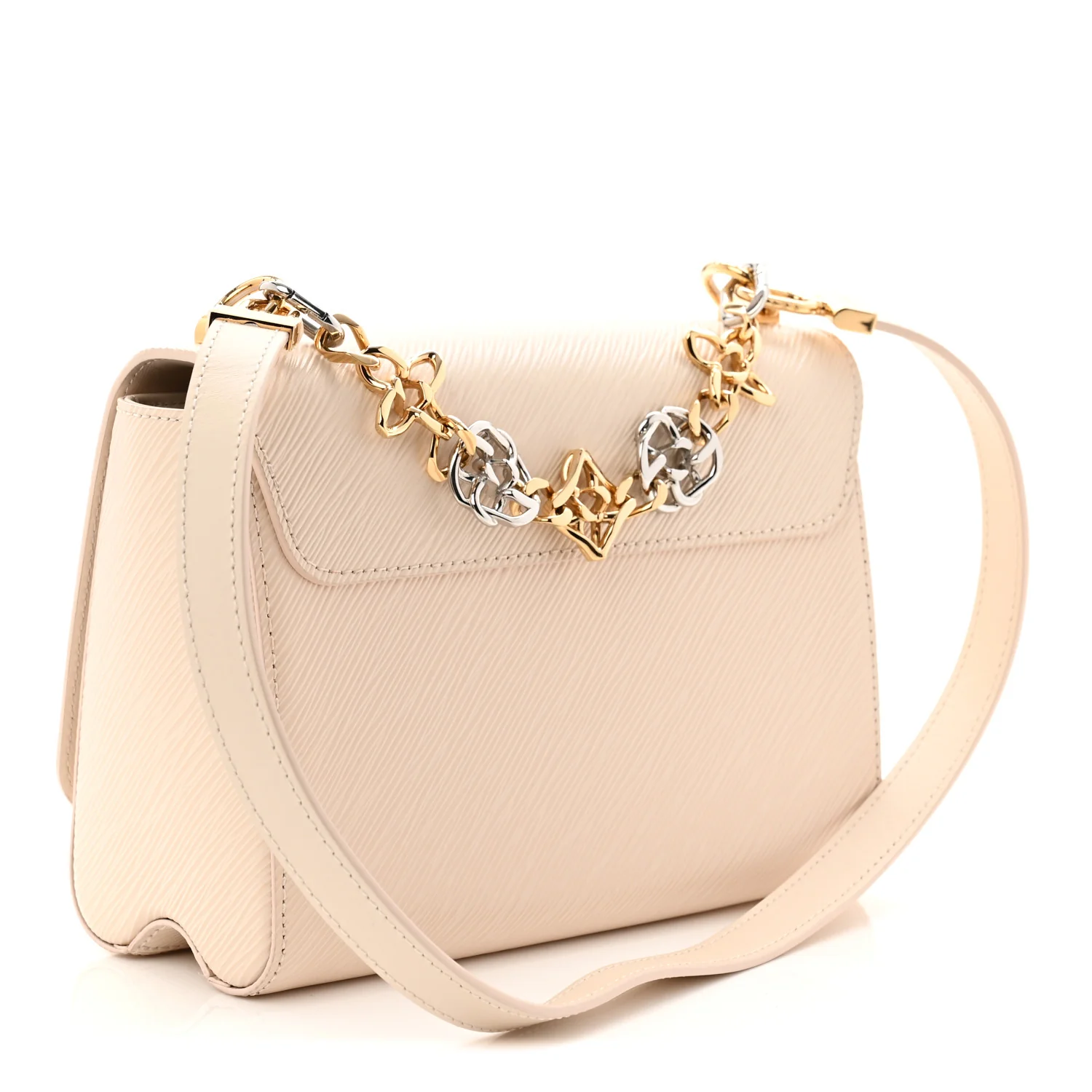 Epi Twist Flowers Chain Shoulder Bag MM Quartz - Image 4