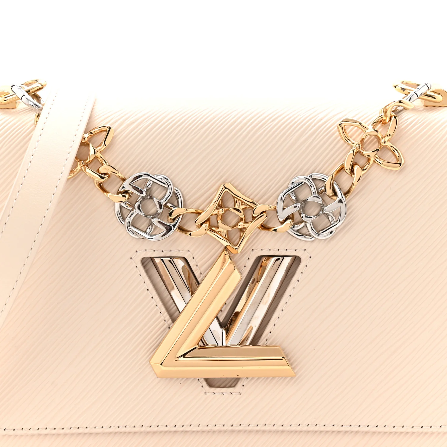 Epi Twist Flowers Chain Shoulder Bag MM Quartz - Image 8