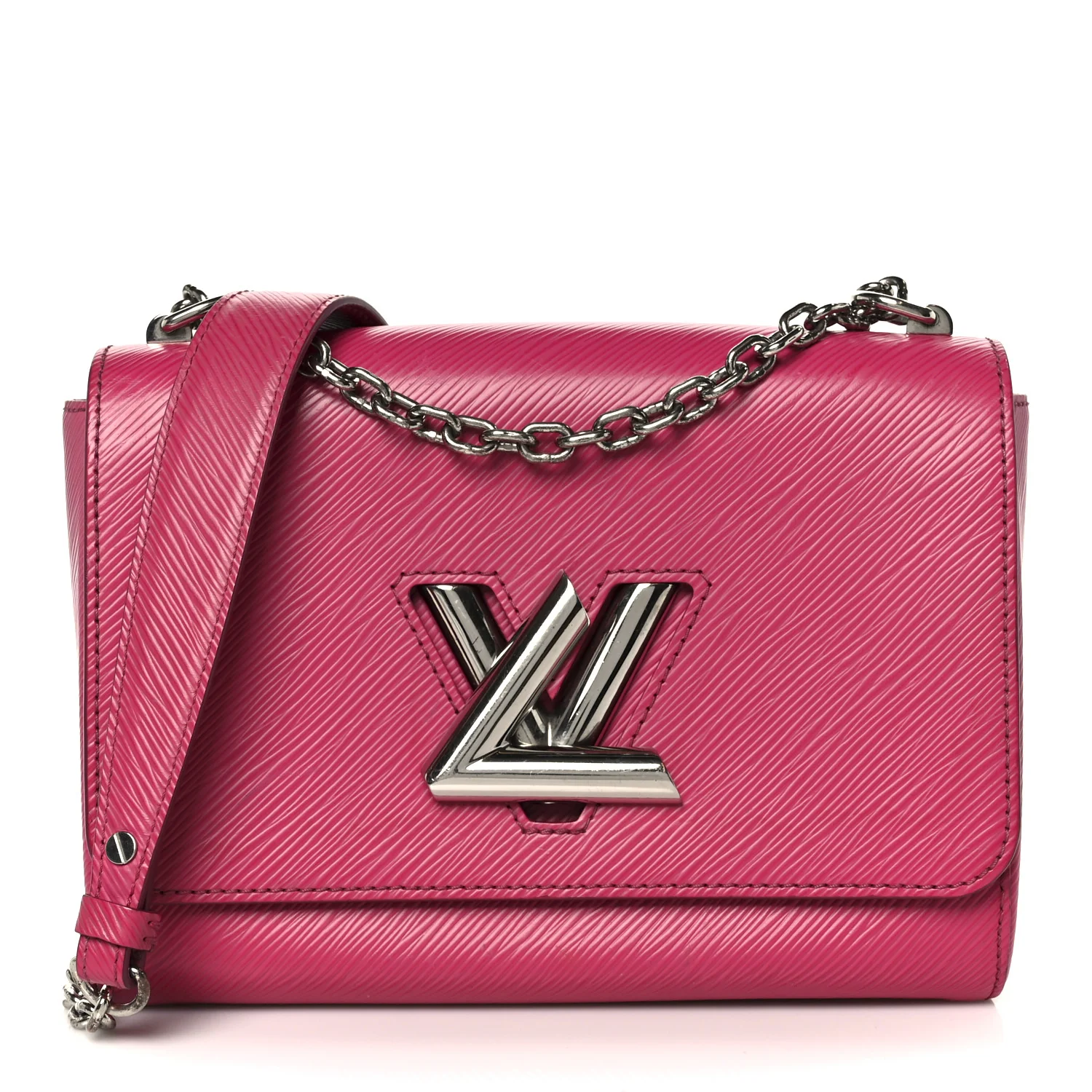 Epi Twist Shoulder Bag MM Hot Pink