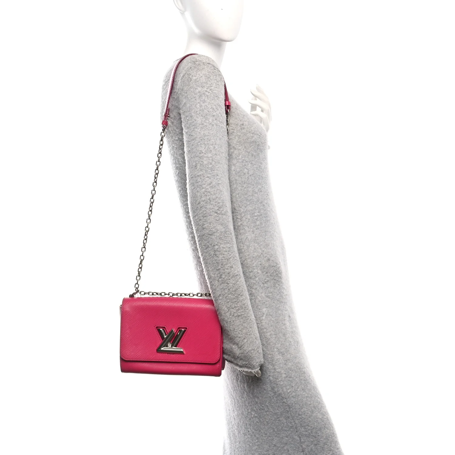 Epi Twist Shoulder Bag MM Hot Pink - Image 2